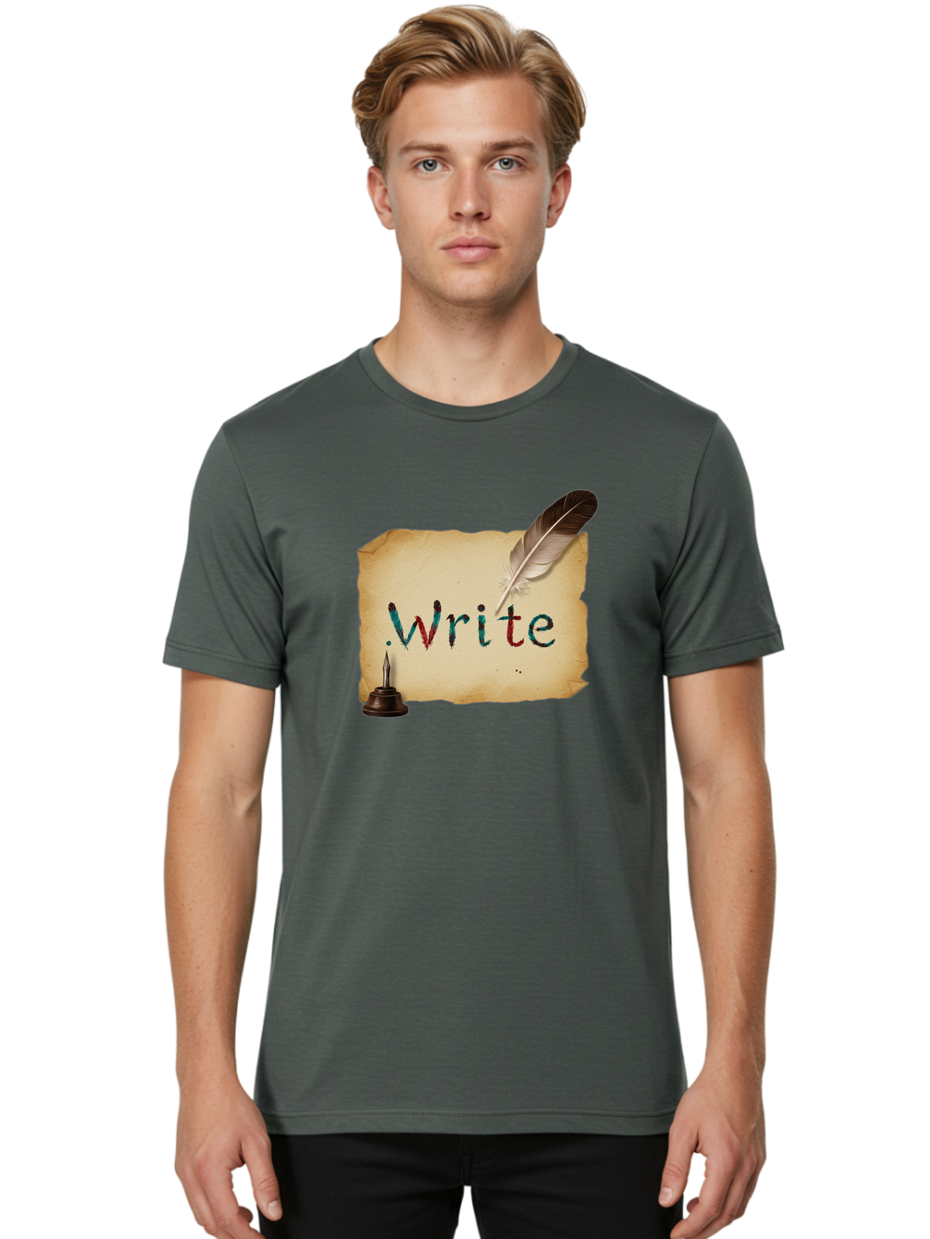 Write Men'S Graphic Tee, 100% Cotton, Comfortable Casual Summer Wear, Machine Washable, Vintage Camera, Old Camera, Antique Camera, Black Camera, Classic Photography, Photography Equipment, Nostalgic Device, Film Camera, Camera Art Baj316