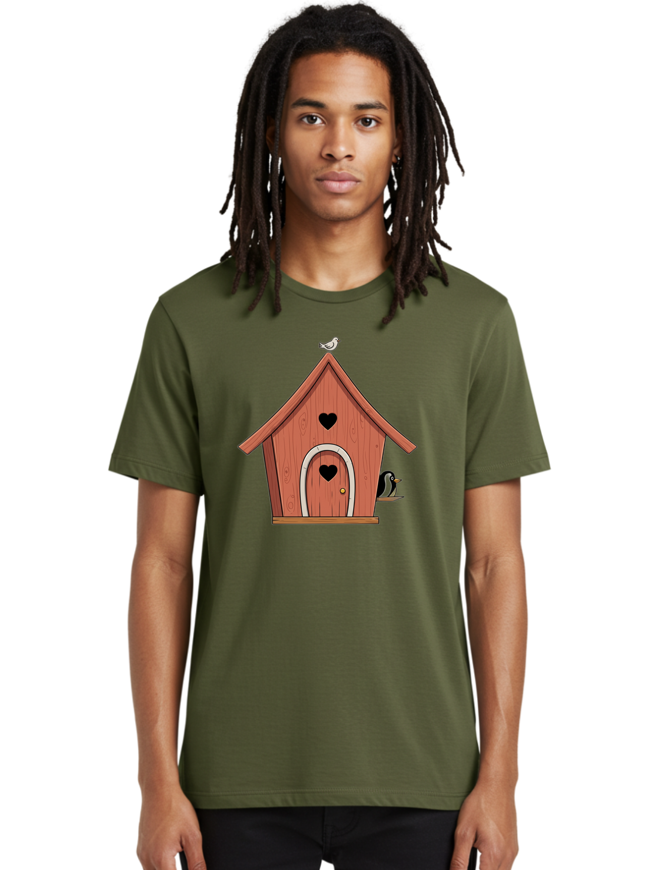 Birdhouse-With-Heart-Shaped-Windows Men'S Graphic Tee, 100% Cotton, Comfortable Casual Summer Wear, Machine Washable, Vintage Camera, Old Camera, Antique Camera, Black Camera, Classic Photography, Photography Equipment, Nostalgic Device, Baj328