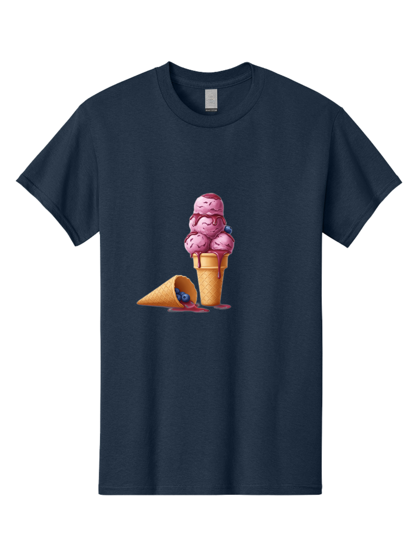 Blueberry-Ice-Cream Men'S Graphic Tee, 100% Cotton, Comfortable Casual Summer Wear, Machine Washable, Vintage Camera, Old Camera, Antique Camera, Black Camera, Classic Photography, Photography Equipment, Nostalgic Device, Film Camera, Baj338