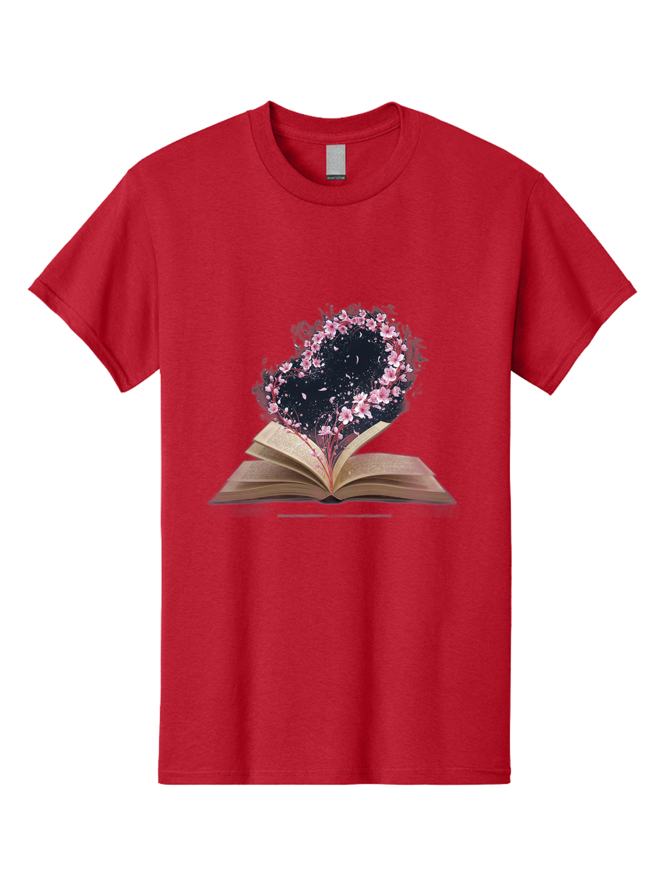 Book-With-Cherry-Blossom-Tree Men'S Graphic Tee, 100% Cotton, Comfortable Casual Summer Wear, Machine Washable, Vintage Camera, Old Camera, Antique Camera, Black Camera, Classic Photography, Photography Equipment, Nostalgic Device, Baj339