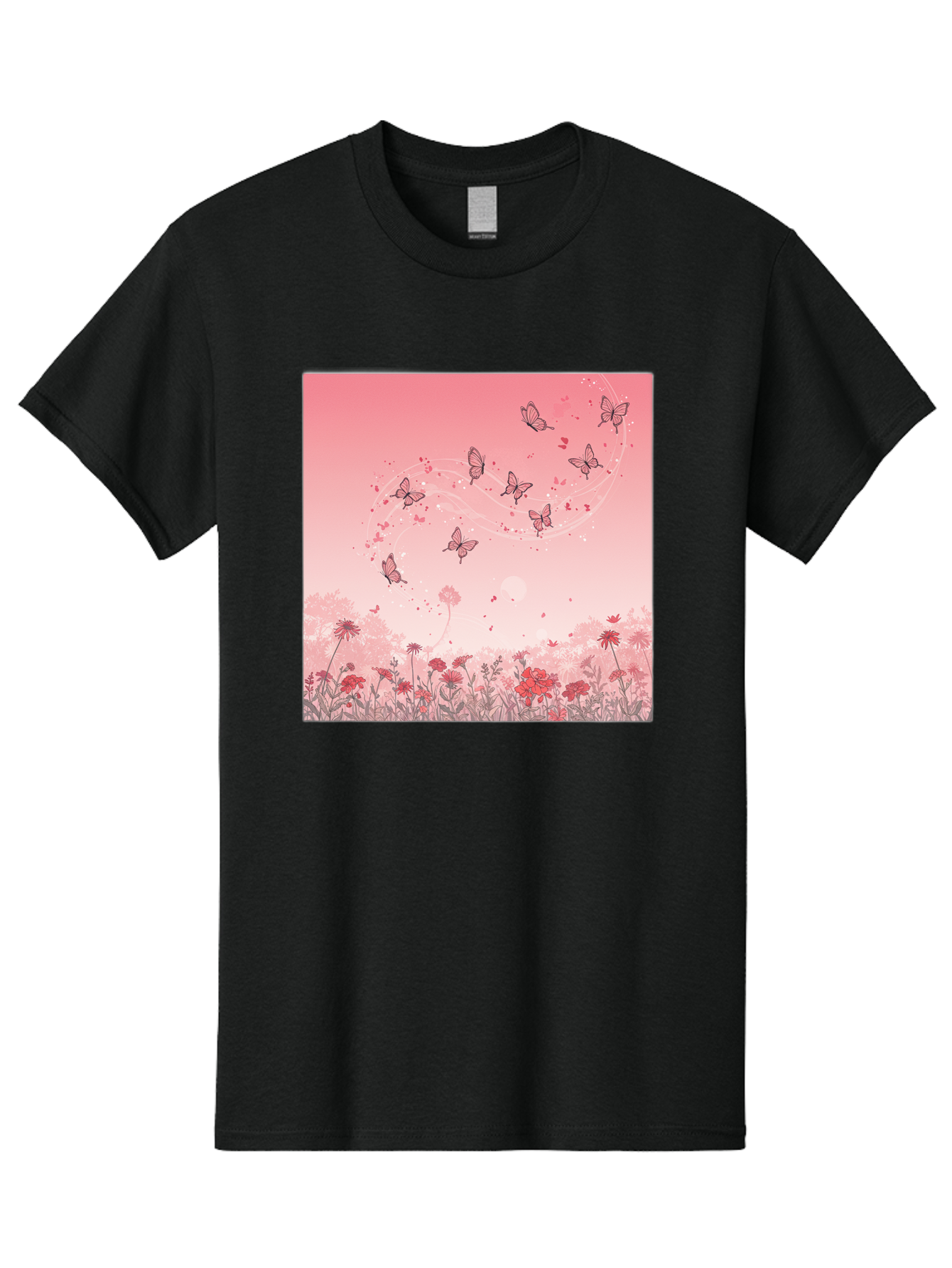 Butterflies-In-Flowers Men'S Graphic Tee, 100% Cotton, Comfortable Casual Summer Wear, Machine Washable, Vintage Camera, Old Camera, Antique Camera, Black Camera, Classic Photography, Photography Equipment, Nostalgic Device, Film Camera, Baj355
