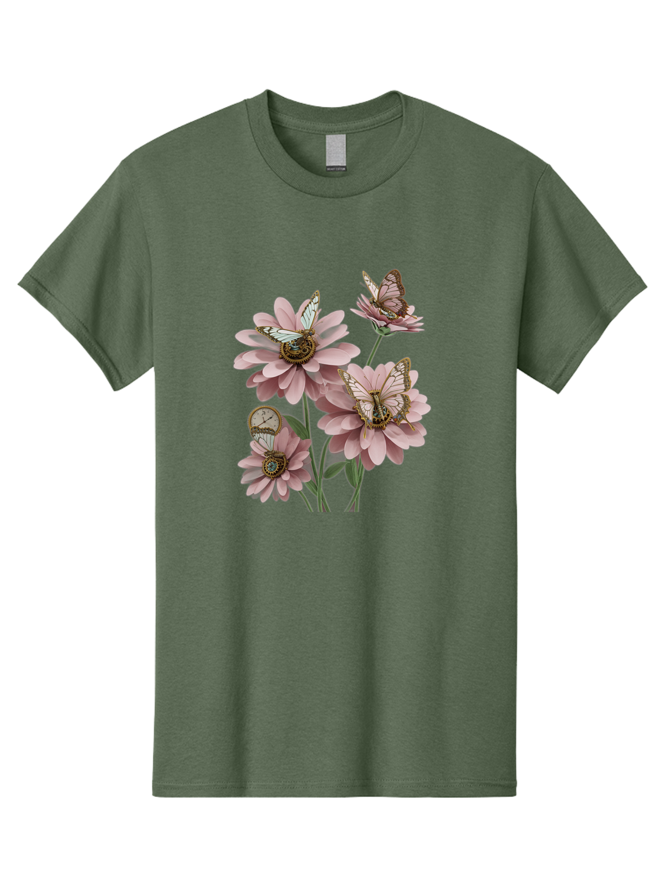 Butterfly-Flowers Men'S Graphic Tee, 100% Cotton, Comfortable Casual Summer Wear, Machine Washable, Vintage Camera, Old Camera, Antique Camera, Black Camera, Classic Photography, Photography Equipment, Nostalgic Device, Film Camera, Camera Art Baj358