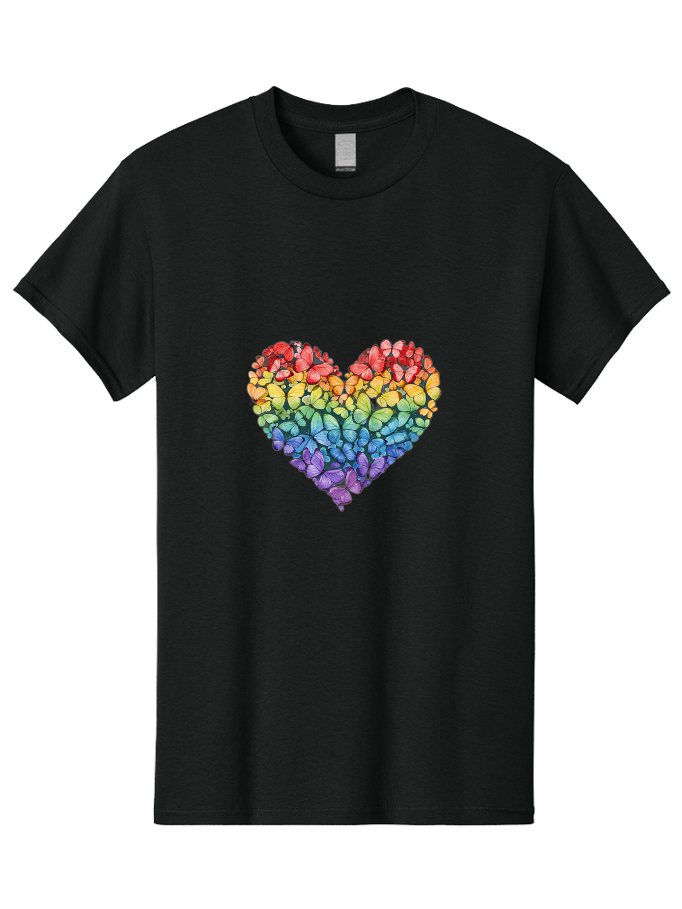 Butterfly-Heart-3 Men'S Graphic Tee, 100% Cotton, Comfortable Casual Summer Wear, Machine Washable, Vintage Camera, Old Camera, Antique Camera, Black Camera, Classic Photography, Photography Equipment, Nostalgic Device, Film Camera, Camera Art Baj362