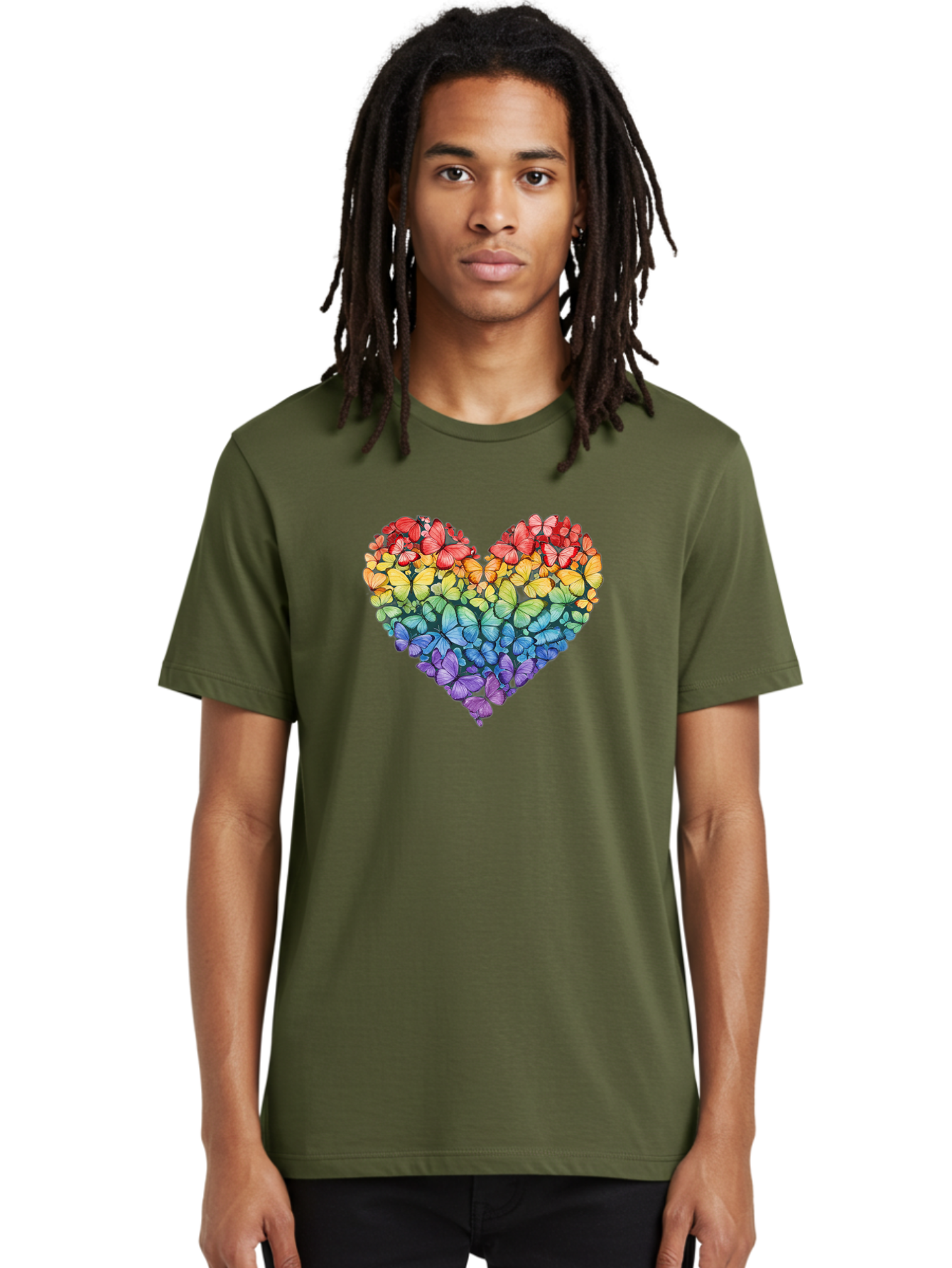 Butterfly-Heart-3 Men'S Graphic Tee, 100% Cotton, Comfortable Casual Summer Wear, Machine Washable, Vintage Camera, Old Camera, Antique Camera, Black Camera, Classic Photography, Photography Equipment, Nostalgic Device, Film Camera, Camera Art Baj362
