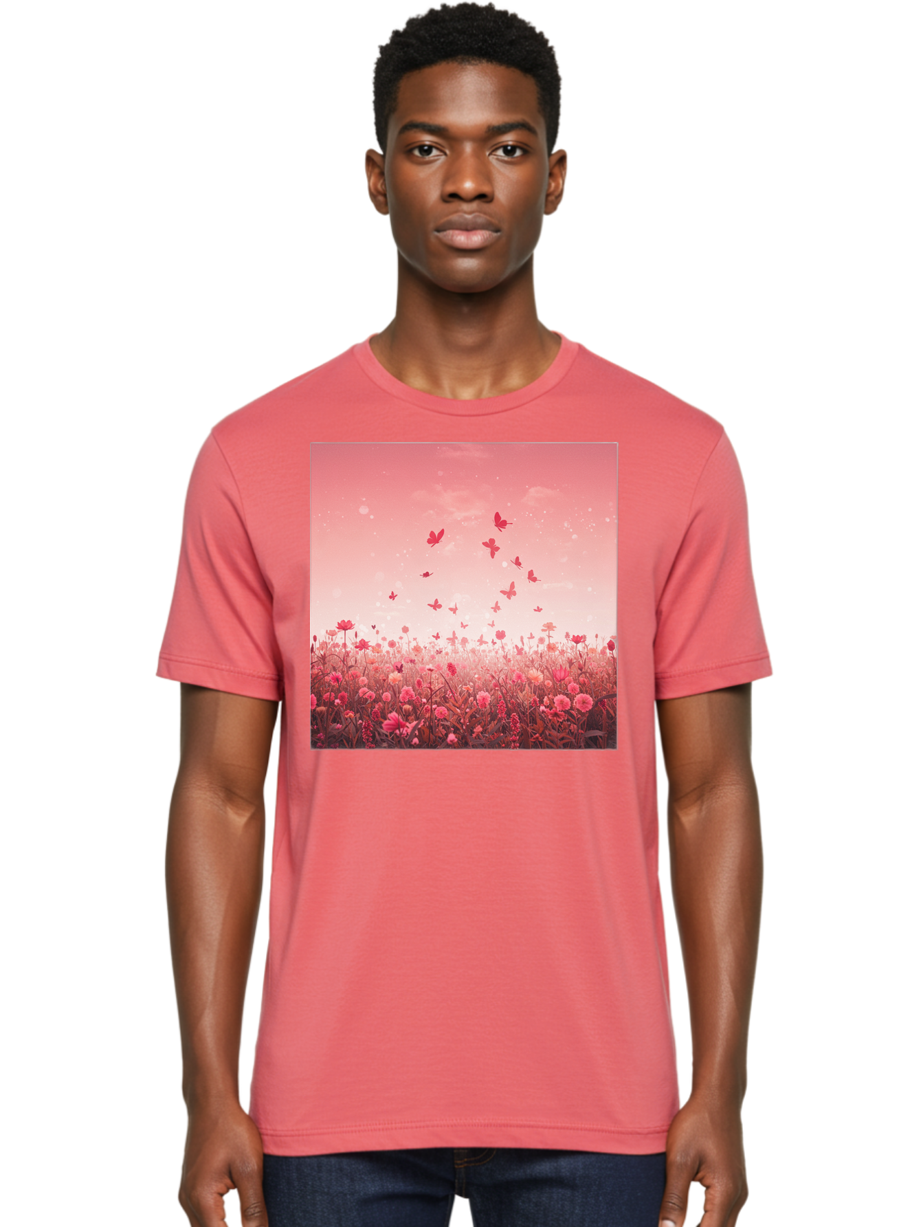 Butterfly-Meadow Men'S Graphic Tee, 100% Cotton, Comfortable Casual Summer Wear, Machine Washable, Vintage Camera, Old Camera, Antique Camera, Black Camera, Classic Photography, Photography Equipment, Nostalgic Device, Film Camera, Camera Art Baj365