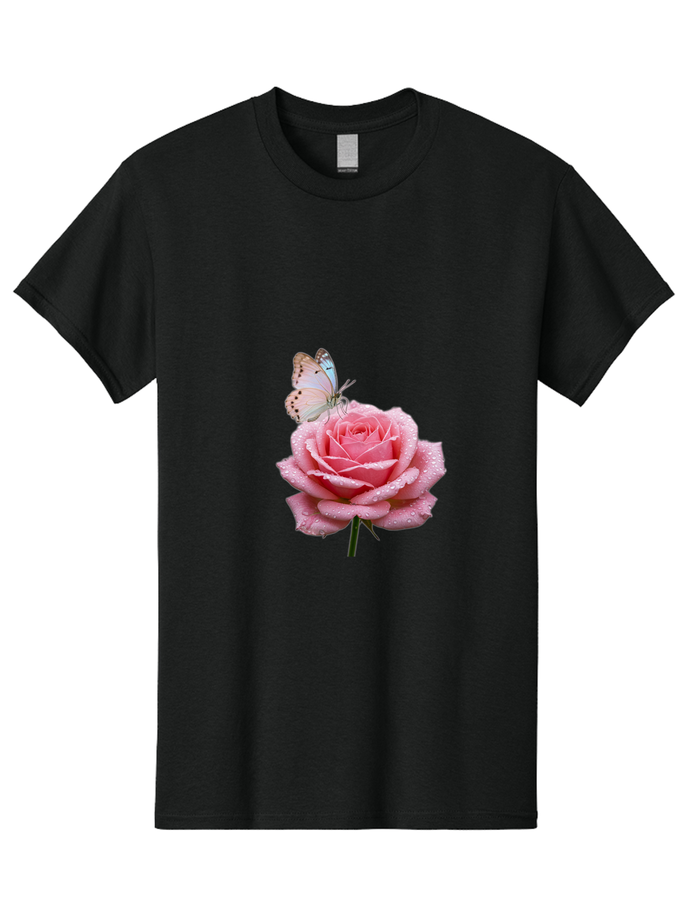 Butterfly-On-Rose Men'S Graphic Tee, 100% Cotton, Comfortable Casual Summer Wear, Machine Washable, Vintage Camera, Old Camera, Antique Camera, Black Camera, Classic Photography, Photography Equipment, Nostalgic Device, Film Camera, Camera Art Baj367