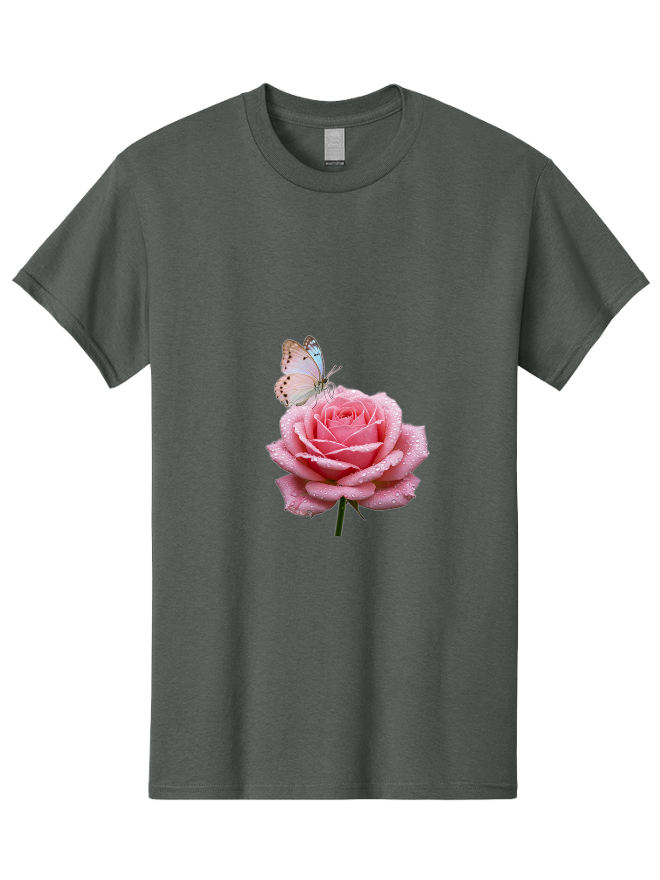 Butterfly-On-Rose Men'S Graphic Tee, 100% Cotton, Comfortable Casual Summer Wear, Machine Washable, Vintage Camera, Old Camera, Antique Camera, Black Camera, Classic Photography, Photography Equipment, Nostalgic Device, Film Camera, Camera Art Baj367