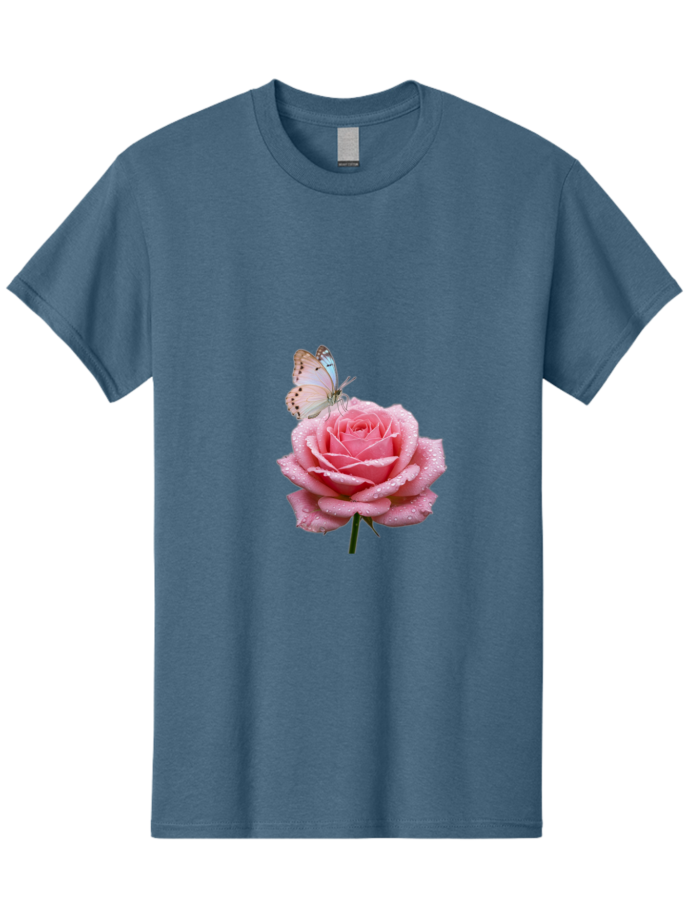 Butterfly-On-Rose Men'S Graphic Tee, 100% Cotton, Comfortable Casual Summer Wear, Machine Washable, Vintage Camera, Old Camera, Antique Camera, Black Camera, Classic Photography, Photography Equipment, Nostalgic Device, Film Camera, Camera Art Baj367