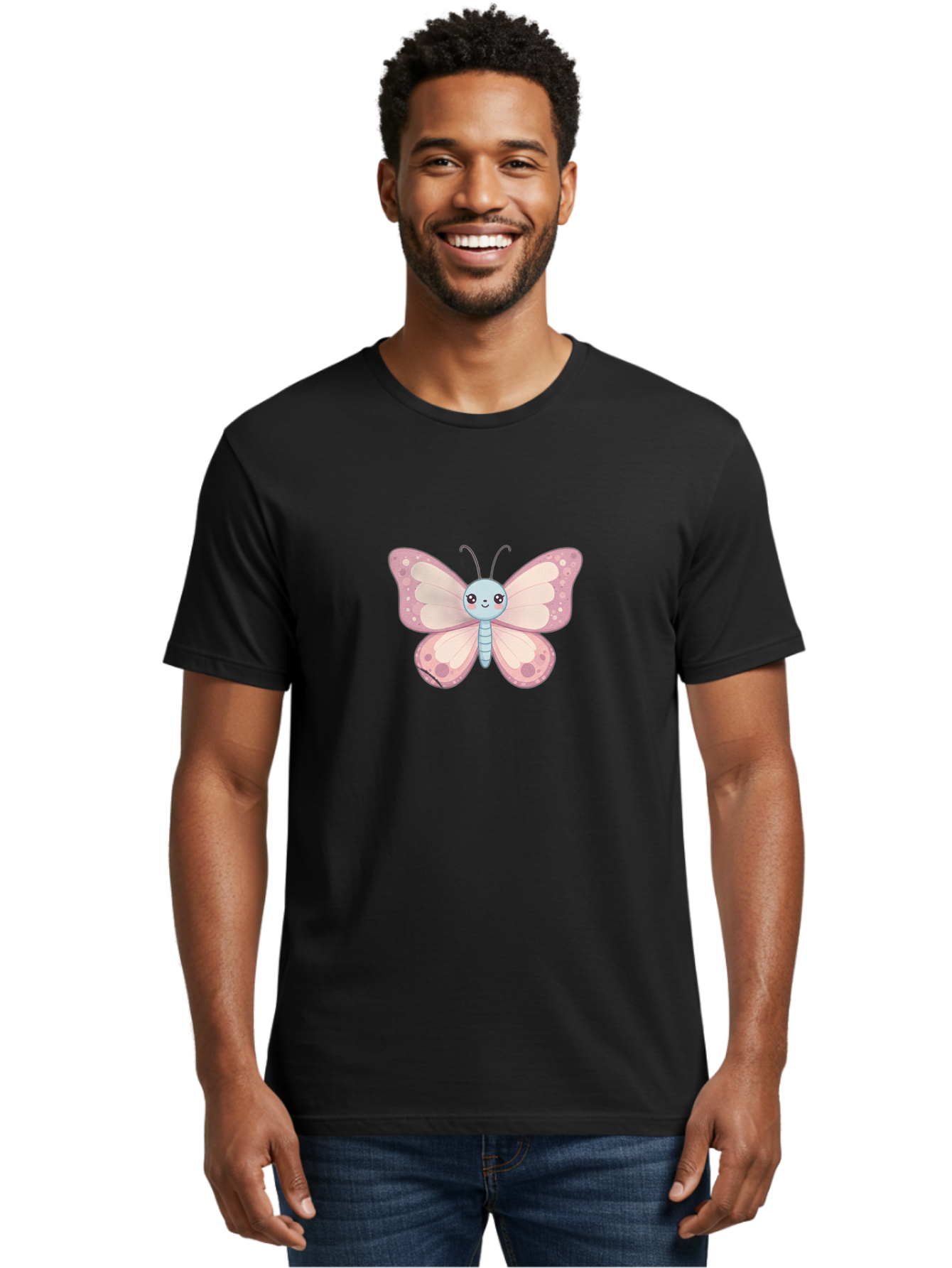 Butterfly Men'S Graphic Tee, 100% Cotton, Comfortable Casual Summer Wear, Machine Washable, Vintage Camera, Old Camera, Antique Camera, Black Camera, Classic Photography, Photography Equipment, Nostalgic Device, Film Camera, Camera Art Baj370