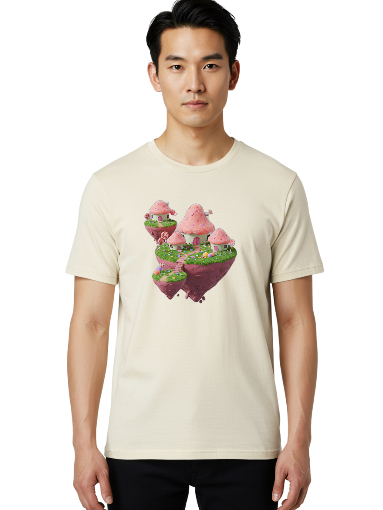 Candy-Land-Mushroom-Houses Men'S Graphic Tee, 100% Cotton, Comfortable Casual Summer Wear, Machine Washable, Vintage Camera, Old Camera, Antique Camera, Black Camera, Classic Photography, Photography Equipment, Nostalgic Device, Film Camera, Baj374