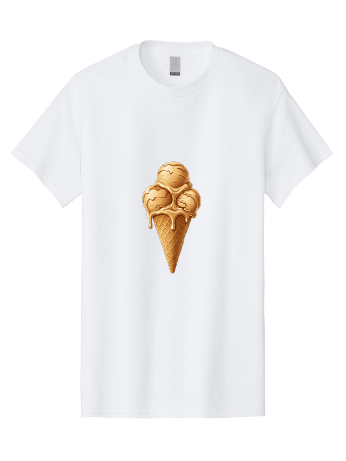 Caramel-Ice-Cream-Cone-1 Men'S Graphic Tee, 100% Cotton, Comfortable Casual Summer Wear, Machine Washable, Vintage Camera, Old Camera, Antique Camera, Black Camera, Classic Photography, Photography Equipment, Nostalgic Device, Film Camera, Baj377