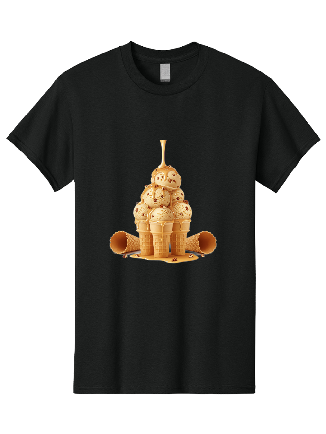 Caramel-Ice-Cream-Cones Men'S Graphic Tee, 100% Cotton, Comfortable Casual Summer Wear, Machine Washable, Vintage Camera, Old Camera, Antique Camera, Black Camera, Classic Photography, Photography Equipment, Nostalgic Device, Film Camera, Baj379