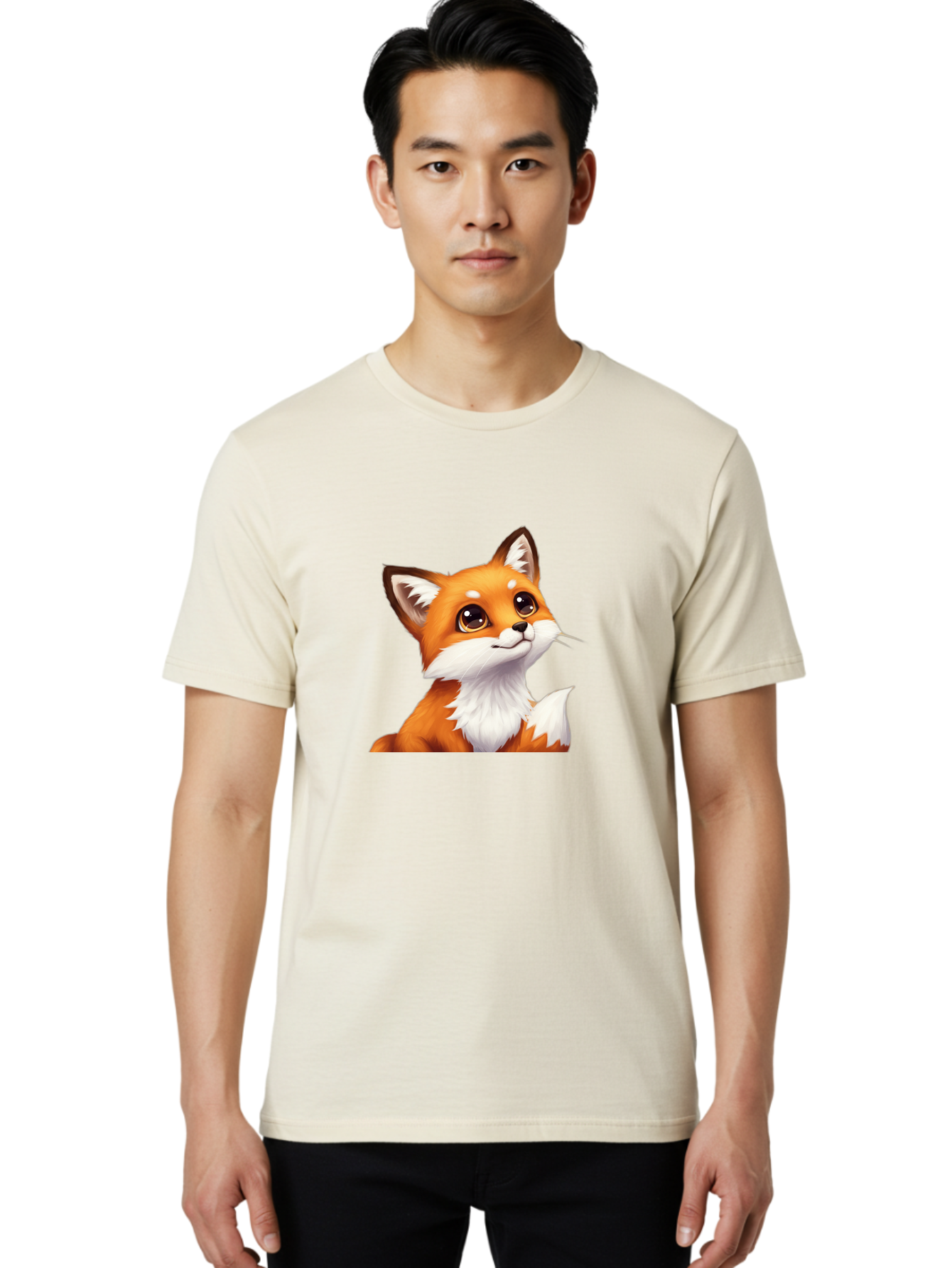 Cartoon-Fox-1 Men'S Graphic Tee, 100% Cotton, Comfortable Casual Summer Wear, Machine Washable, Vintage Camera, Old Camera, Antique Camera, Black Camera, Classic Photography, Photography Equipment, Nostalgic Device, Film Camera, Camera Art Baj383