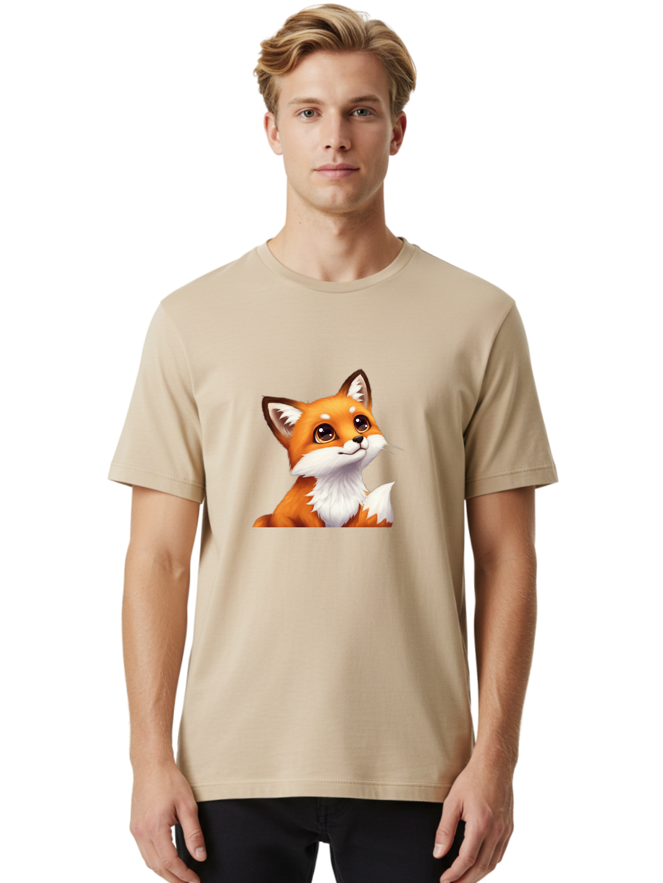 Cartoon-Fox-1 Men'S Graphic Tee, 100% Cotton, Comfortable Casual Summer Wear, Machine Washable, Vintage Camera, Old Camera, Antique Camera, Black Camera, Classic Photography, Photography Equipment, Nostalgic Device, Film Camera, Camera Art Baj383