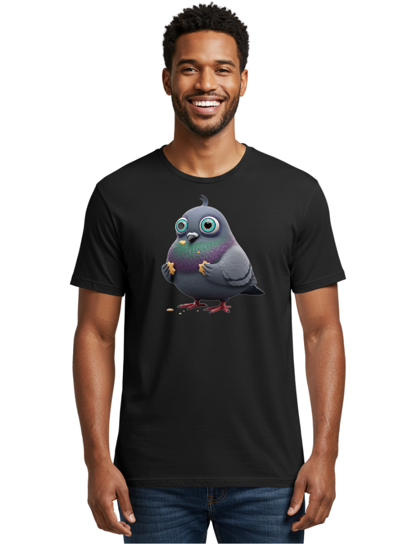 Cartoon-Pigeon Men'S Graphic Tee, 100% Cotton, Comfortable Casual Summer Wear, Machine Washable, Vintage Camera, Old Camera, Antique Camera, Black Camera, Classic Photography, Photography Equipment, Nostalgic Device, Film Camera, Camera Art Baj387