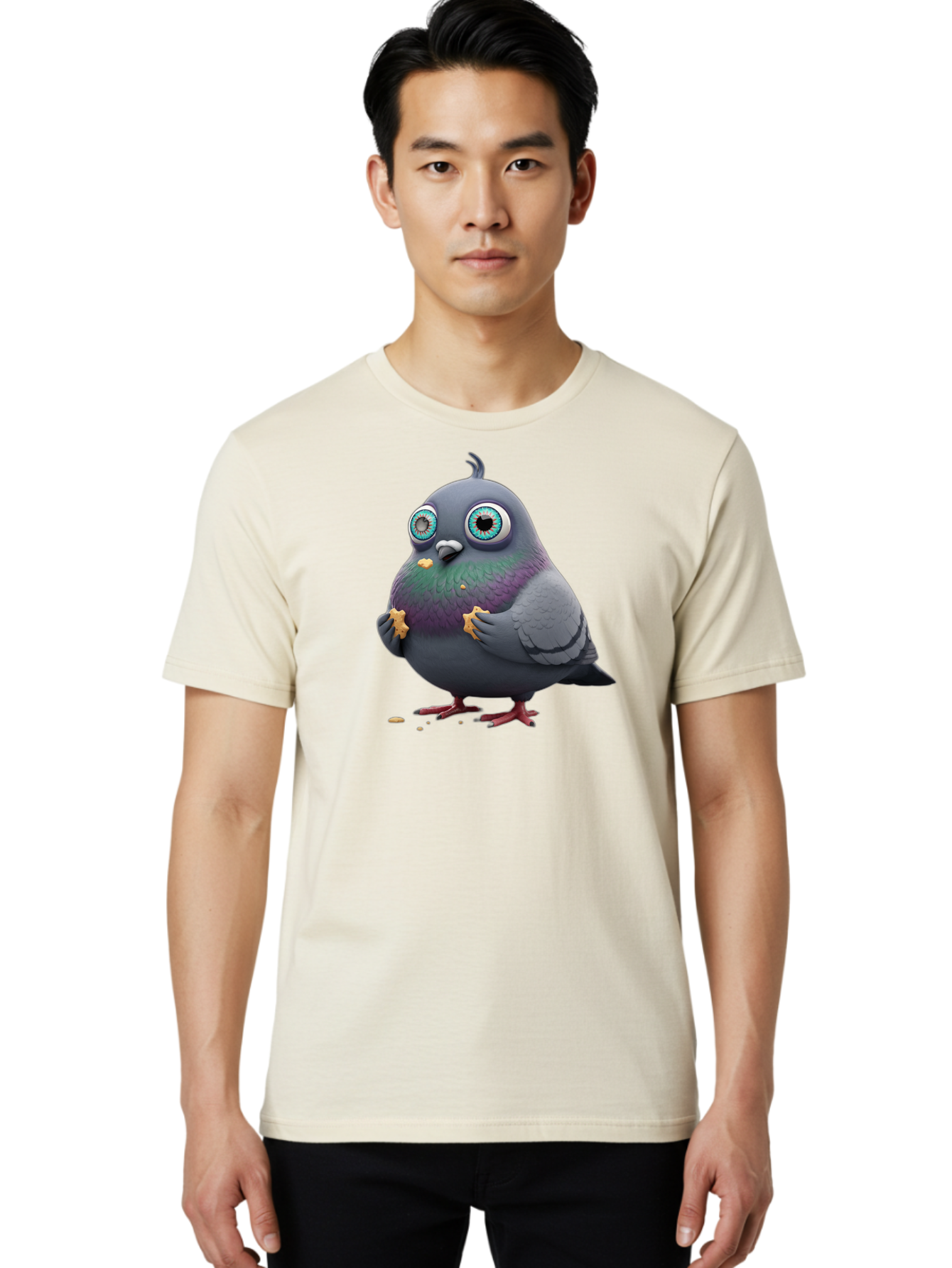 Cartoon-Pigeon Men'S Graphic Tee, 100% Cotton, Comfortable Casual Summer Wear, Machine Washable, Vintage Camera, Old Camera, Antique Camera, Black Camera, Classic Photography, Photography Equipment, Nostalgic Device, Film Camera, Camera Art Baj387