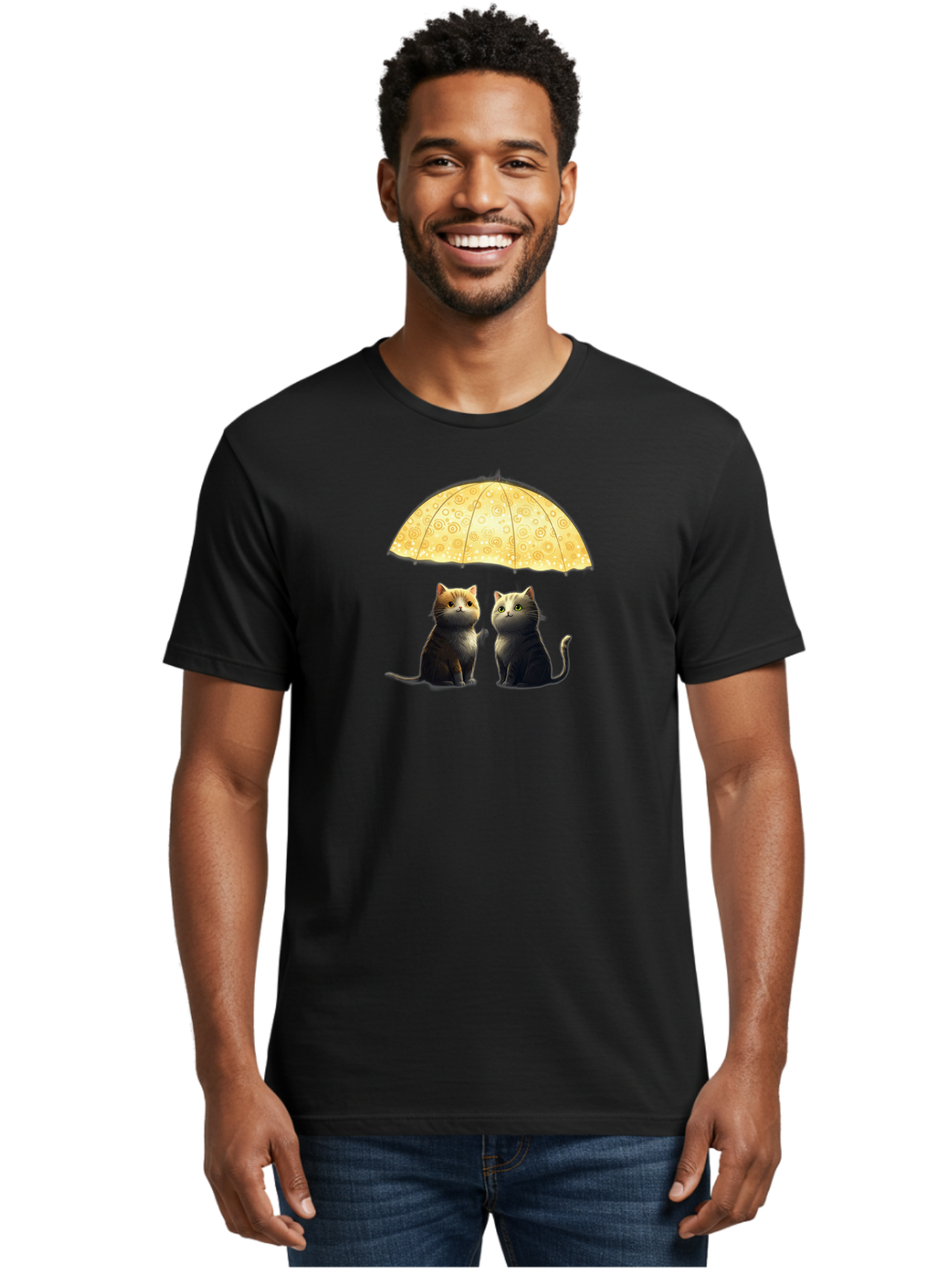 Cats-Under-Umbrella Men'S Graphic Tee, 100% Cotton, Comfortable Casual Summer Wear, Machine Washable, Vintage Camera, Old Camera, Antique Camera, Black Camera, Classic Photography, Photography Equipment, Nostalgic Device, Film Camera, Baj391