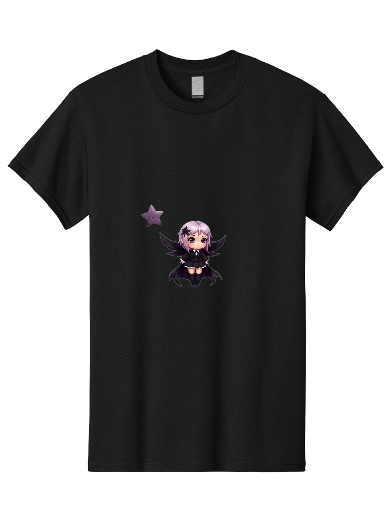 Chibi-Girl-With-Wings Men'S Graphic Tee, 100% Cotton, Comfortable Casual Summer Wear, Machine Washable, Vintage Camera, Old Camera, Antique Camera, Black Camera, Classic Photography, Photography Equipment, Nostalgic Device, Film Camera, Baj392