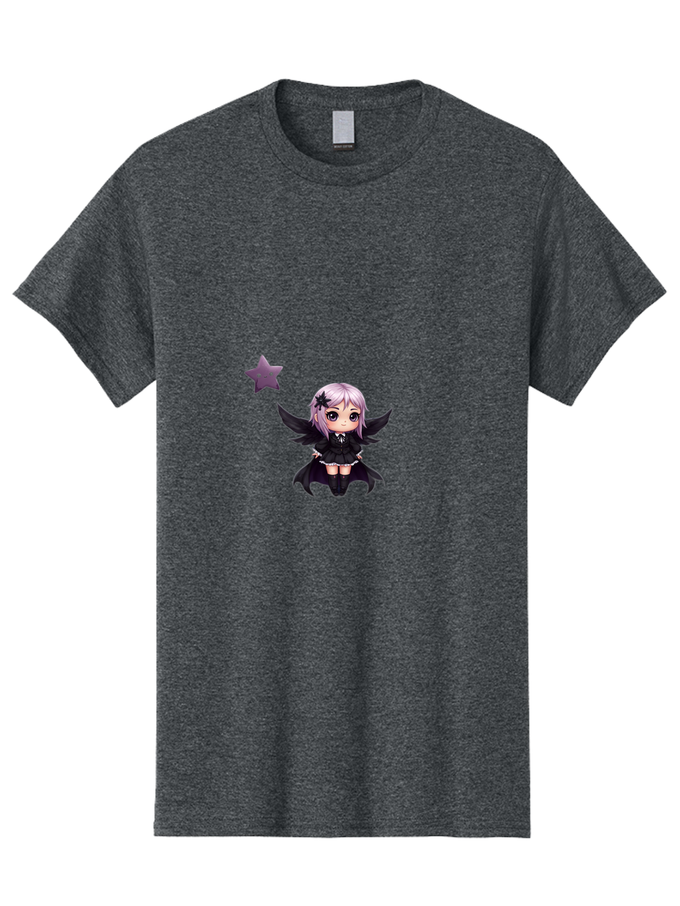 Chibi-Girl-With-Wings Men'S Graphic Tee, 100% Cotton, Comfortable Casual Summer Wear, Machine Washable, Vintage Camera, Old Camera, Antique Camera, Black Camera, Classic Photography, Photography Equipment, Nostalgic Device, Film Camera, Baj392