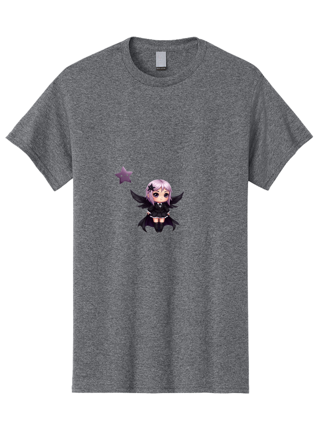 Chibi-Girl-With-Wings Men'S Graphic Tee, 100% Cotton, Comfortable Casual Summer Wear, Machine Washable, Vintage Camera, Old Camera, Antique Camera, Black Camera, Classic Photography, Photography Equipment, Nostalgic Device, Film Camera, Baj392