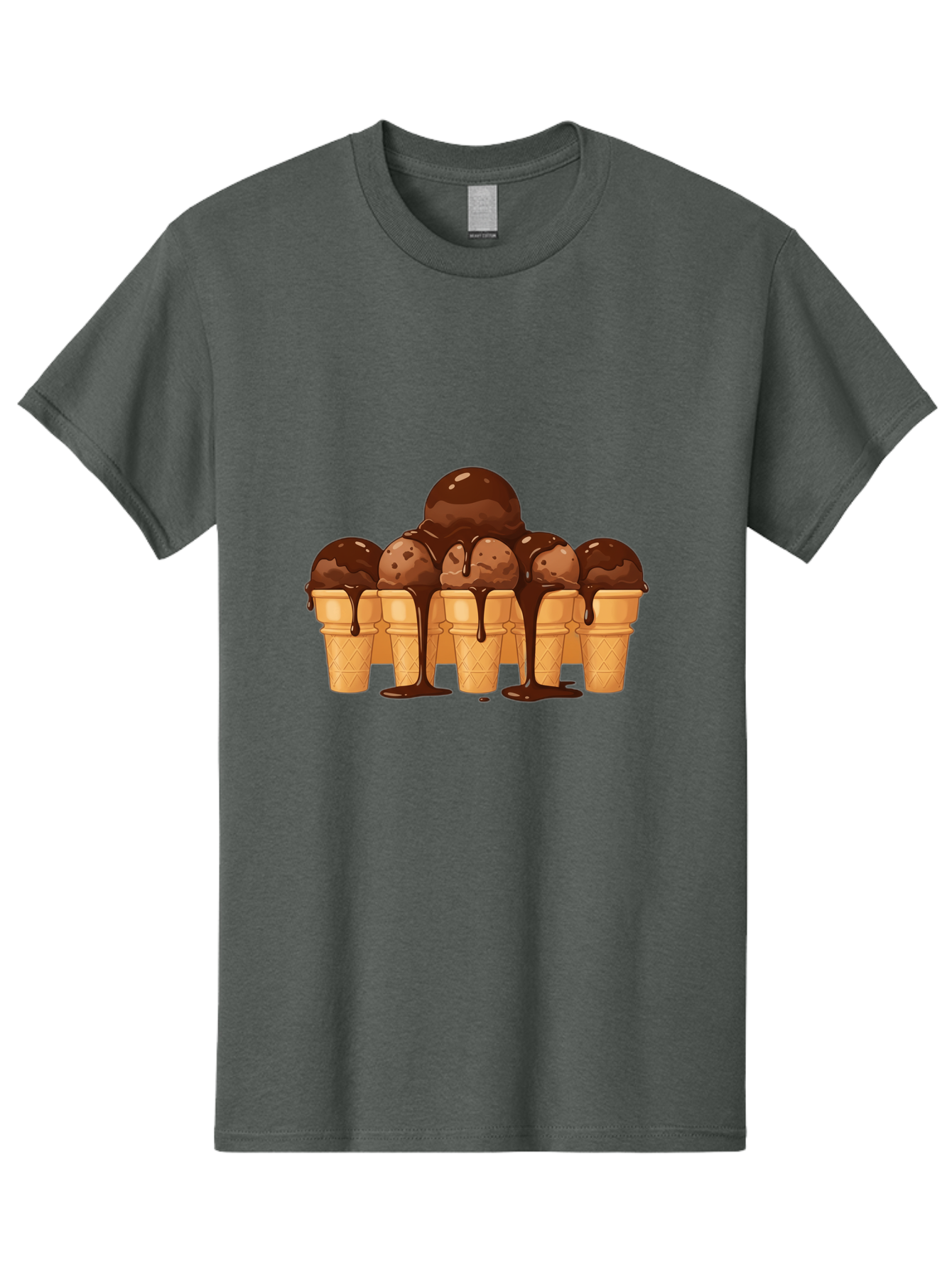 Chocolate-Ice-Cream-Cones-1 Men'S Graphic Tee, 100% Cotton, Comfortable Casual Summer Wear, Machine Washable, Vintage Camera, Old Camera, Antique Camera, Black Camera, Classic Photography, Photography Equipment, Nostalgic Device, Film Camera, Baj393