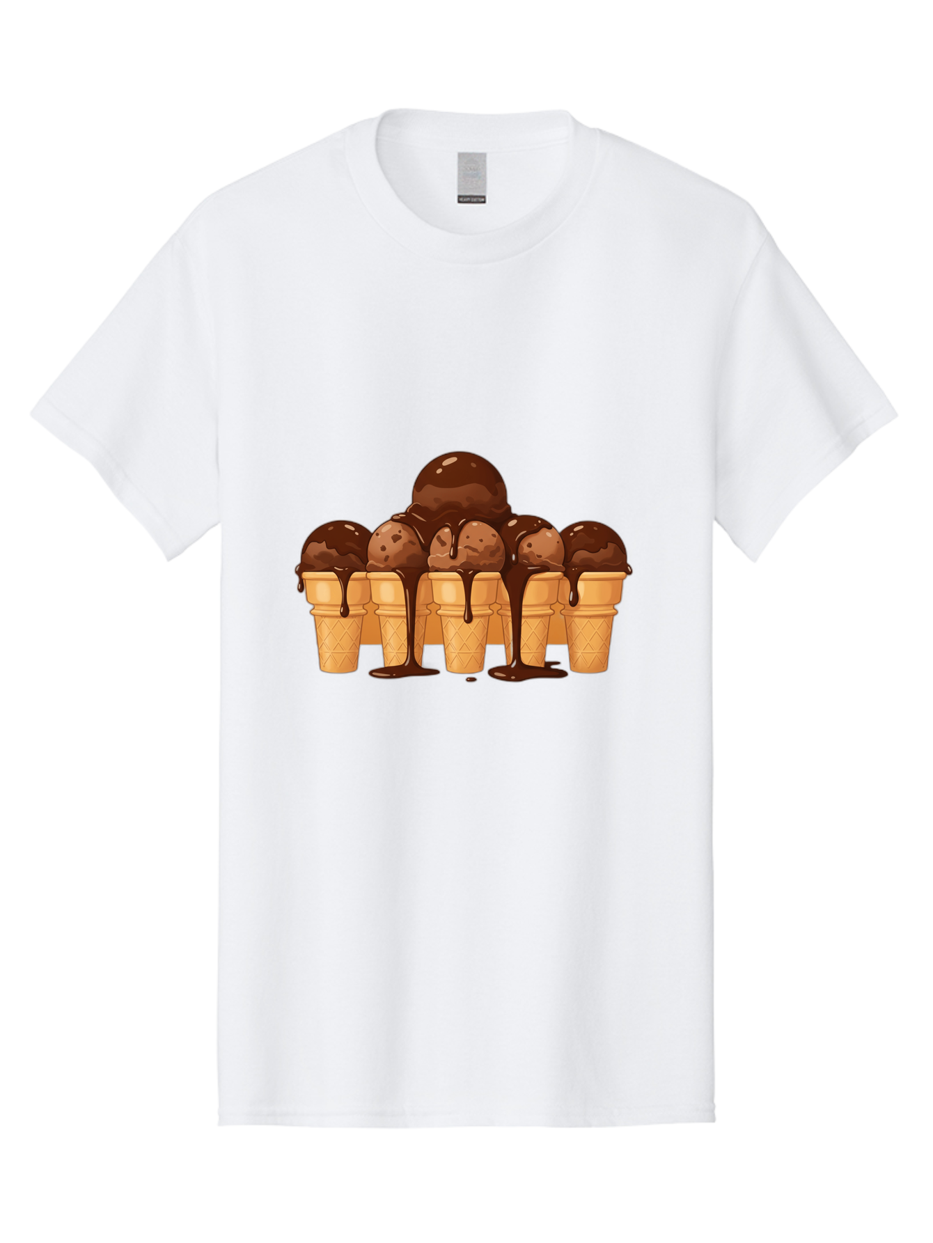 Chocolate-Ice-Cream-Cones-1 Men'S Graphic Tee, 100% Cotton, Comfortable Casual Summer Wear, Machine Washable, Vintage Camera, Old Camera, Antique Camera, Black Camera, Classic Photography, Photography Equipment, Nostalgic Device, Film Camera, Baj393