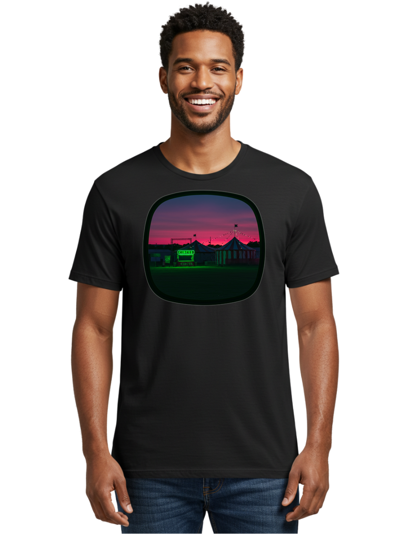 Circus-1 Men'S Graphic Tee, 100% Cotton, Comfortable Casual Summer Wear, Machine Washable, Vintage Camera, Old Camera, Antique Camera, Black Camera, Classic Photography, Photography Equipment, Nostalgic Device, Film Camera, Camera Art Baj398