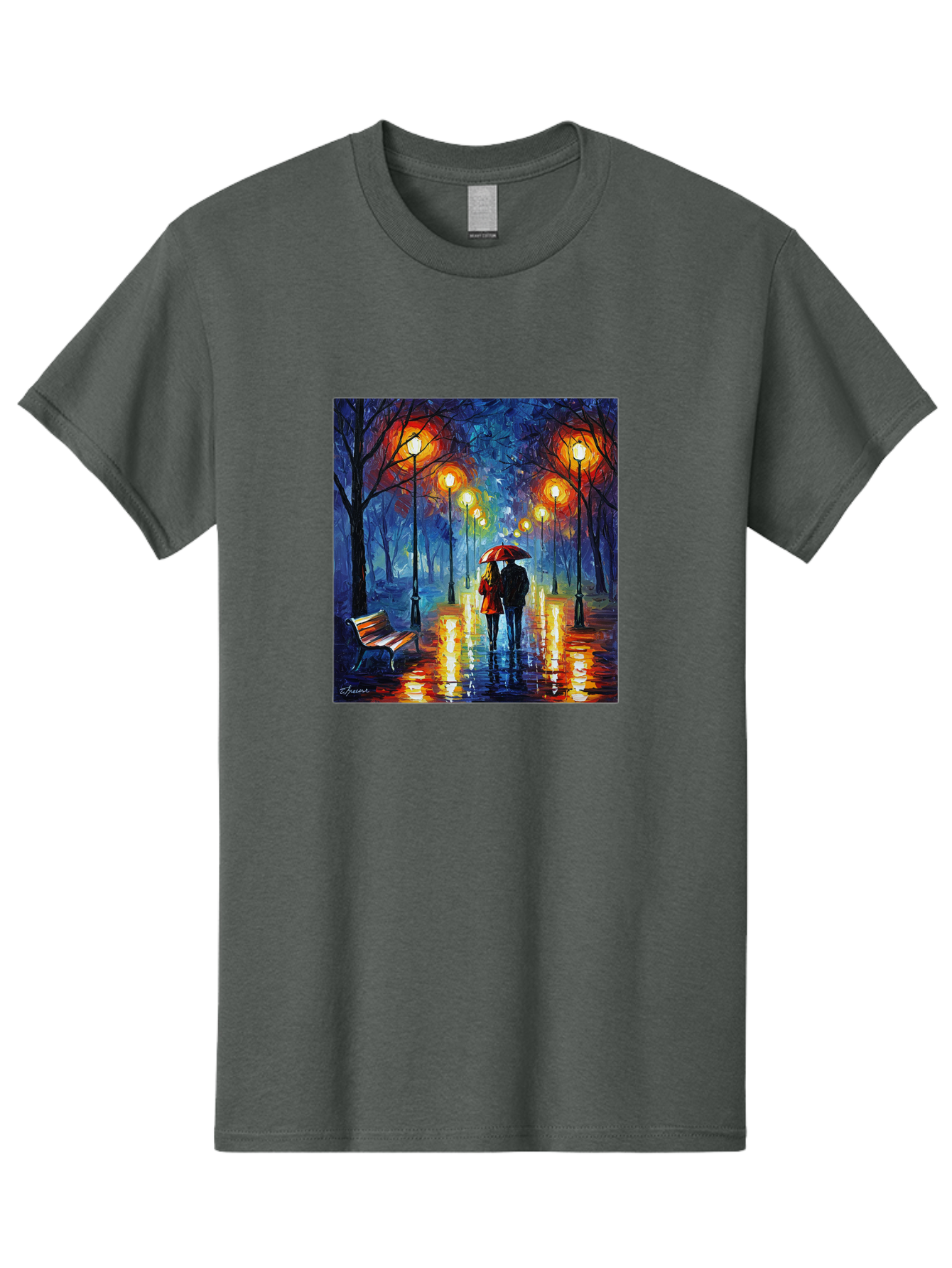 Couple-Under-Umbrella Men'S Graphic Tee, 100% Cotton, Comfortable Casual Summer Wear, Machine Washable, Vintage Camera, Old Camera, Antique Camera, Black Camera, Classic Photography, Photography Equipment, Nostalgic Device, Film Camera, Baj418