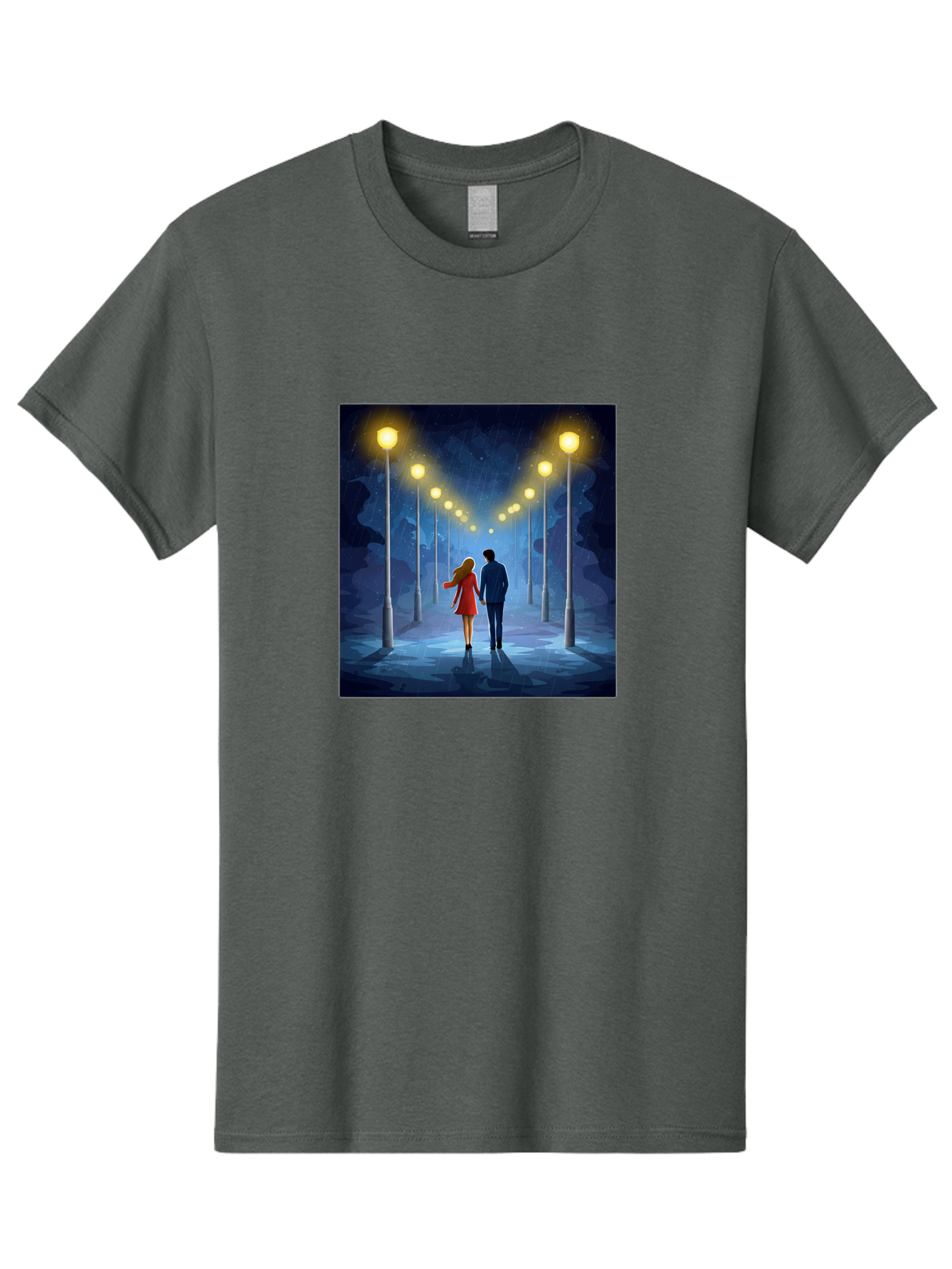Couple-Walking-Hand-In-Hand Men'S Graphic Tee, 100% Cotton, Comfortable Casual Summer Wear, Machine Washable, Vintage Camera, Old Camera, Antique Camera, Black Camera, Classic Photography, Photography Equipment, Nostalgic Device, Film Camera, Baj419