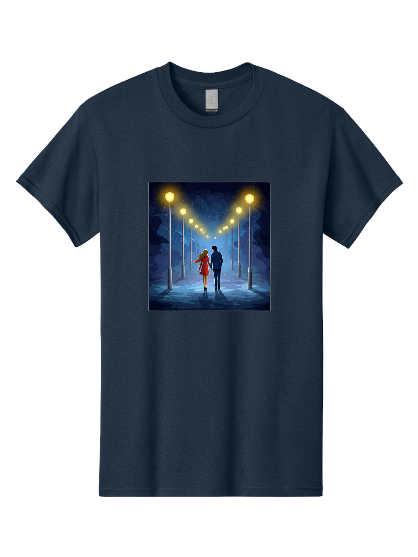 Couple-Walking-Hand-In-Hand Men'S Graphic Tee, 100% Cotton, Comfortable Casual Summer Wear, Machine Washable, Vintage Camera, Old Camera, Antique Camera, Black Camera, Classic Photography, Photography Equipment, Nostalgic Device, Film Camera, Baj419