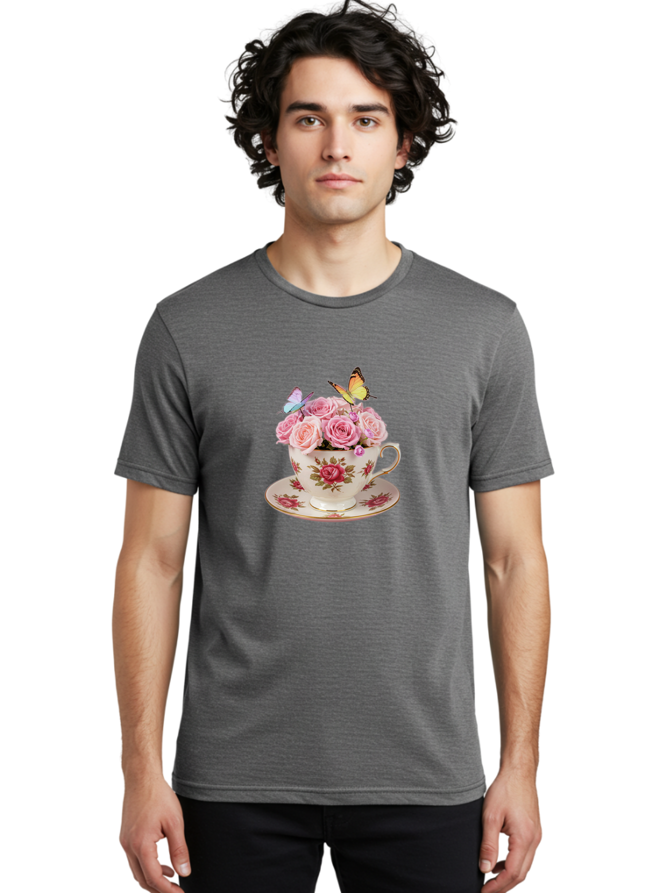 Cup-Of-Roses Men'S Graphic Tee, 100% Cotton, Comfortable Casual Summer Wear, Machine Washable, Vintage Camera, Old Camera, Antique Camera, Black Camera, Classic Photography, Photography Equipment, Nostalgic Device, Film Camera, Camera Art Baj423