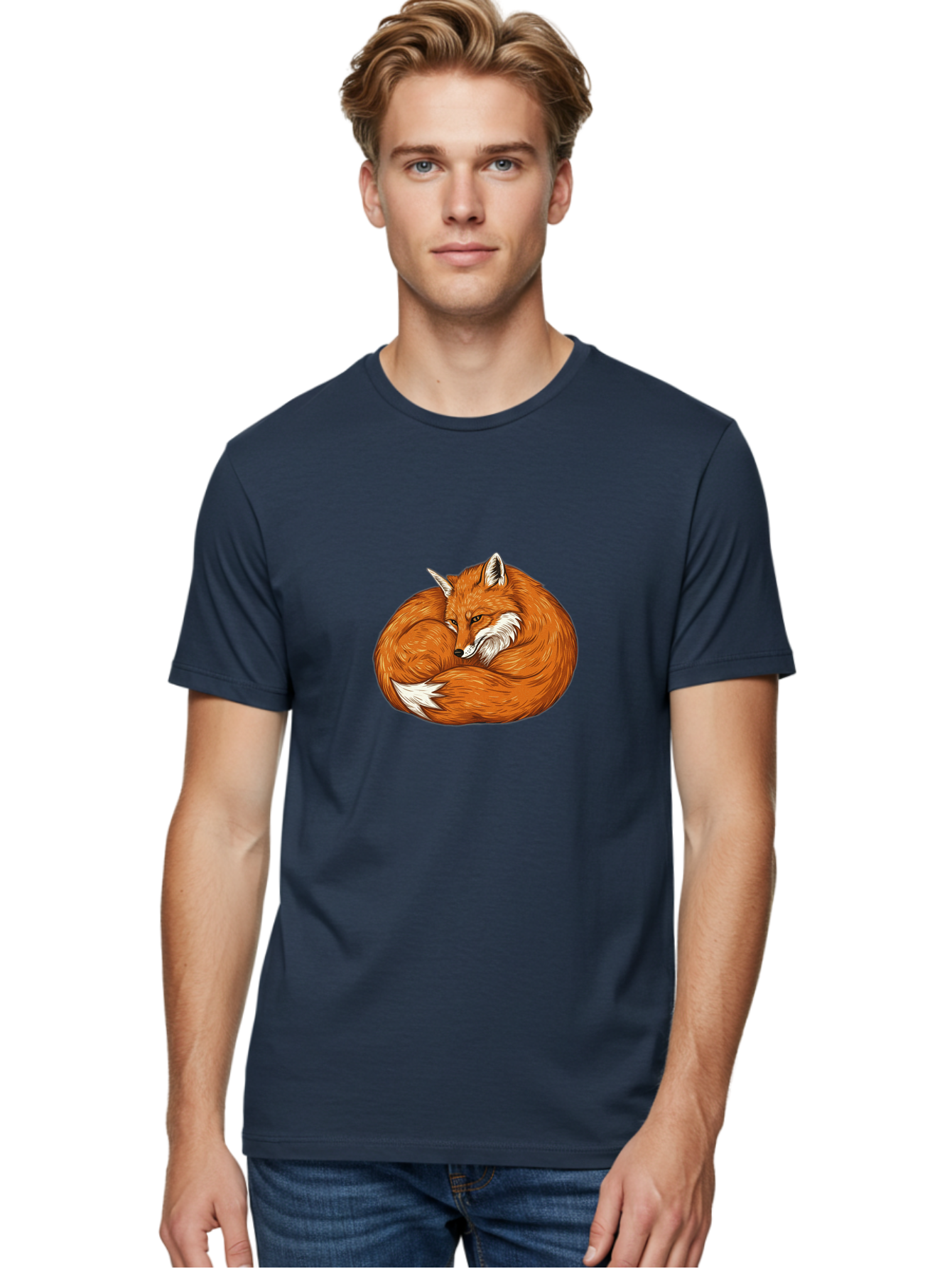 Curled-Fox-1 Men'S Graphic Tee, 100% Cotton, Comfortable Casual Summer Wear, Machine Washable, Vintage Camera, Old Camera, Antique Camera, Black Camera, Classic Photography, Photography Equipment, Nostalgic Device, Film Camera, Camera Art Baj425