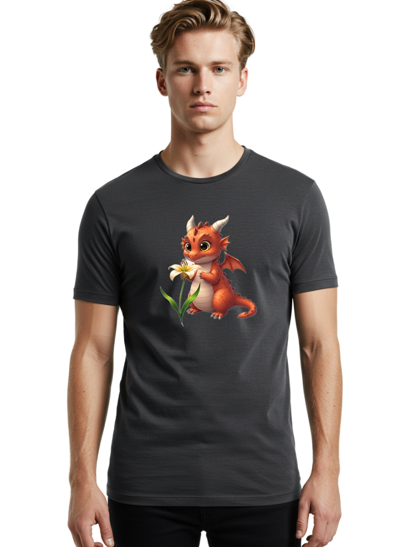 Cute-Cartoon-Dragon Men'S Graphic Tee, 100% Cotton, Comfortable Casual Summer Wear, Machine Washable, Vintage Camera, Old Camera, Antique Camera, Black Camera, Classic Photography, Photography Equipment, Nostalgic Device, Film Camera, Baj428