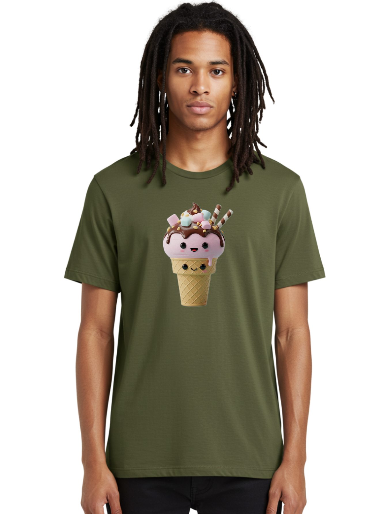 Cute-Ice-Cream Men'S Graphic Tee, 100% Cotton, Comfortable Casual Summer Wear, Machine Washable, Vintage Camera, Old Camera, Antique Camera, Black Camera, Classic Photography, Photography Equipment, Nostalgic Device, Film Camera, Camera Art Baj432