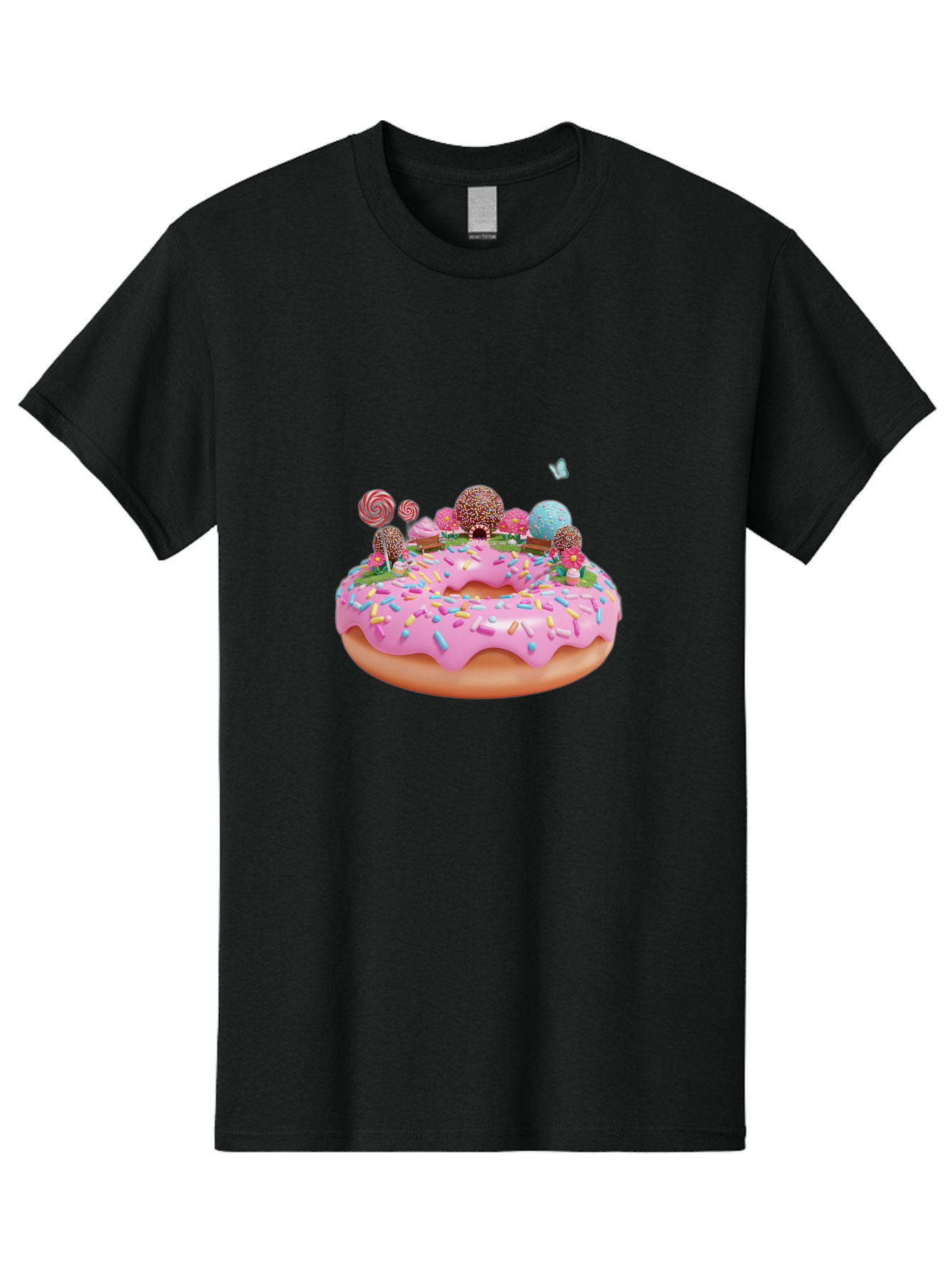 Donut-With-Sprinkles-And-Lollipops Men'S Graphic Tee, 100% Cotton, Comfortable Casual Summer Wear, Machine Washable, Vintage Camera, Old Camera, Antique Camera, Black Camera, Classic Photography, Photography Equipment, Nostalgic Device, Baj436