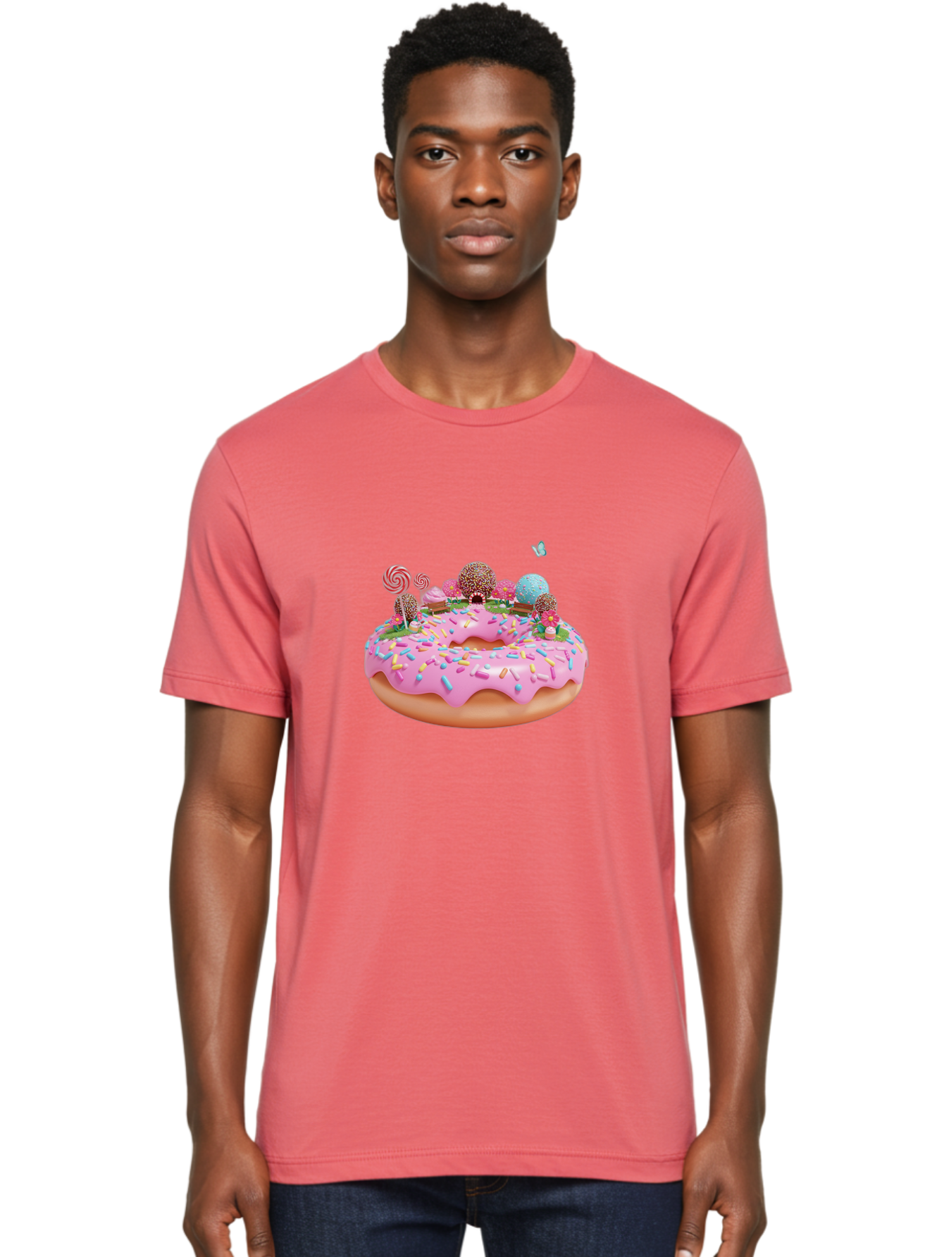 Donut-With-Sprinkles-And-Lollipops Men'S Graphic Tee, 100% Cotton, Comfortable Casual Summer Wear, Machine Washable, Vintage Camera, Old Camera, Antique Camera, Black Camera, Classic Photography, Photography Equipment, Nostalgic Device, Baj436