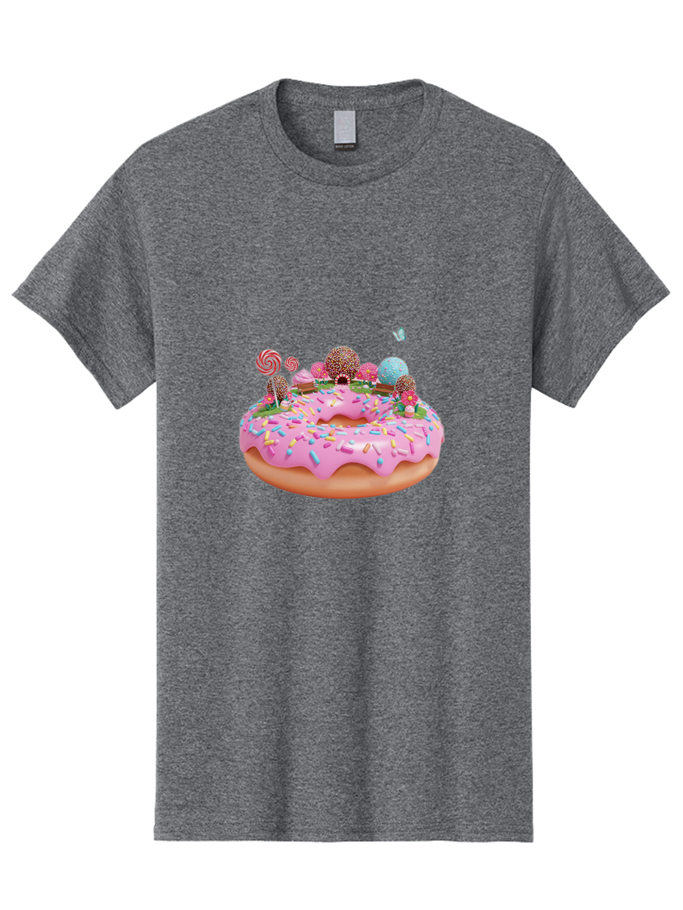 Donut-With-Sprinkles-And-Lollipops Men'S Graphic Tee, 100% Cotton, Comfortable Casual Summer Wear, Machine Washable, Vintage Camera, Old Camera, Antique Camera, Black Camera, Classic Photography, Photography Equipment, Nostalgic Device, Baj436