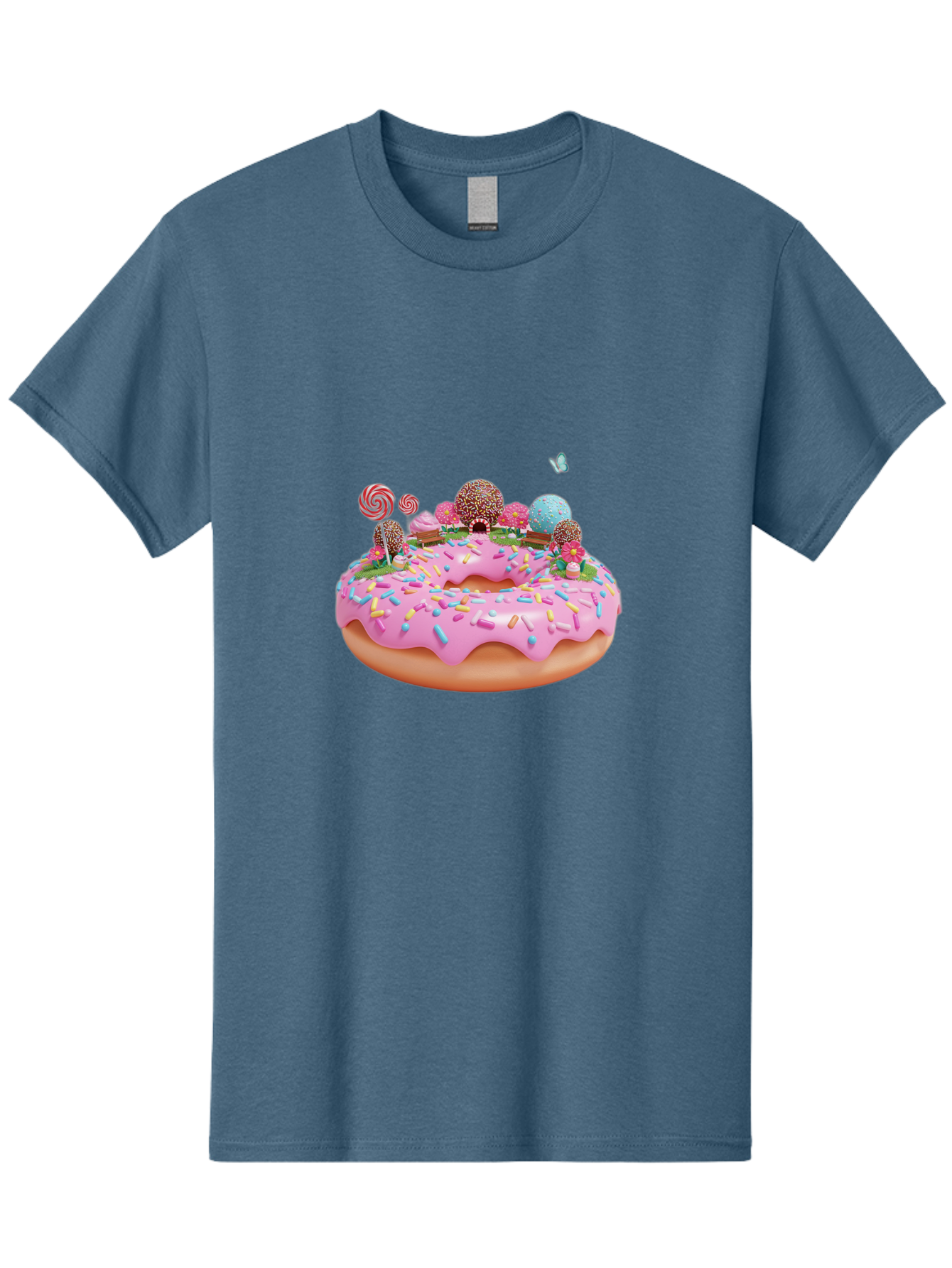 Donut-With-Sprinkles-And-Lollipops Men'S Graphic Tee, 100% Cotton, Comfortable Casual Summer Wear, Machine Washable, Vintage Camera, Old Camera, Antique Camera, Black Camera, Classic Photography, Photography Equipment, Nostalgic Device, Baj436