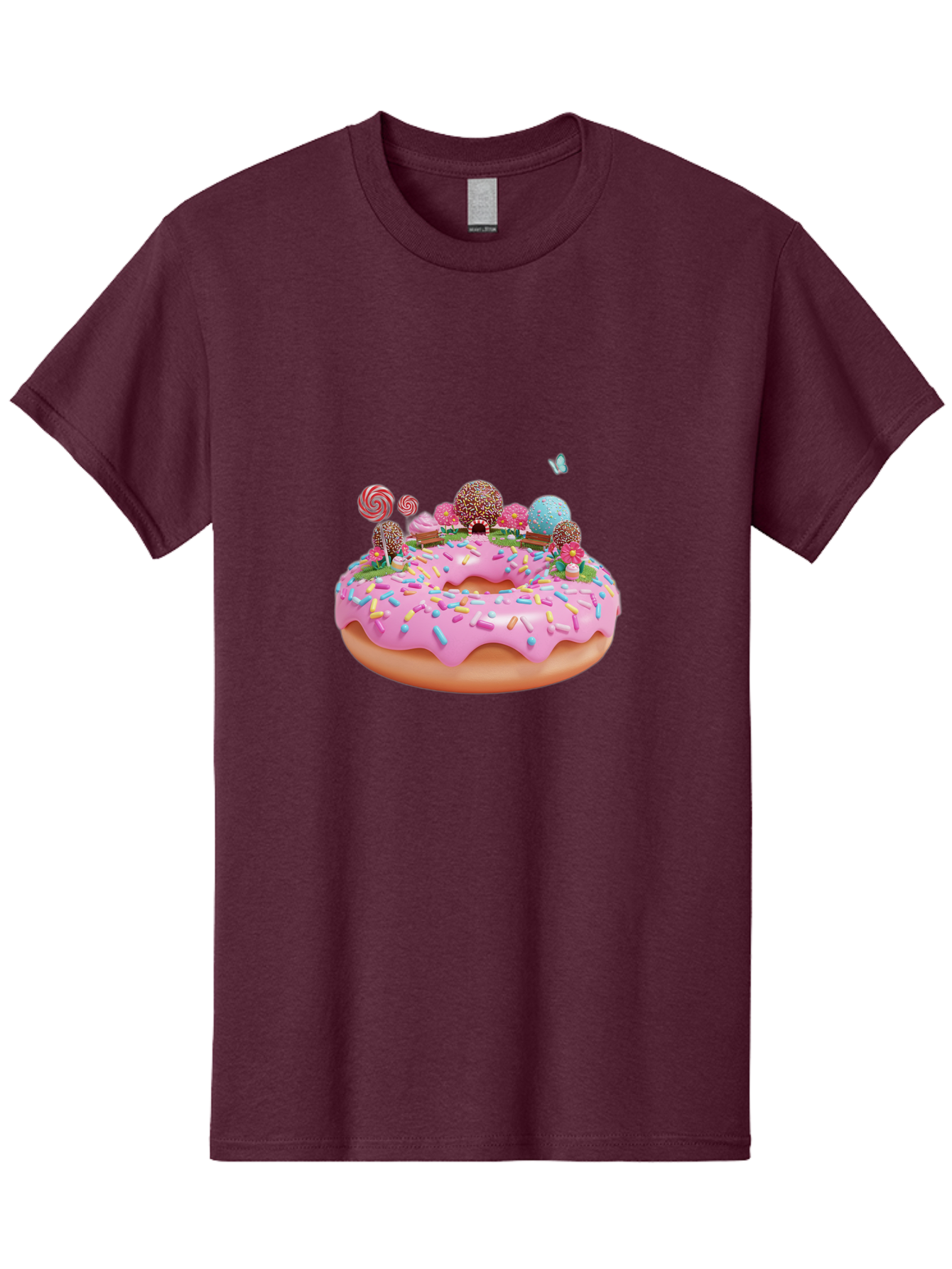 Donut-With-Sprinkles-And-Lollipops Men'S Graphic Tee, 100% Cotton, Comfortable Casual Summer Wear, Machine Washable, Vintage Camera, Old Camera, Antique Camera, Black Camera, Classic Photography, Photography Equipment, Nostalgic Device, Baj436