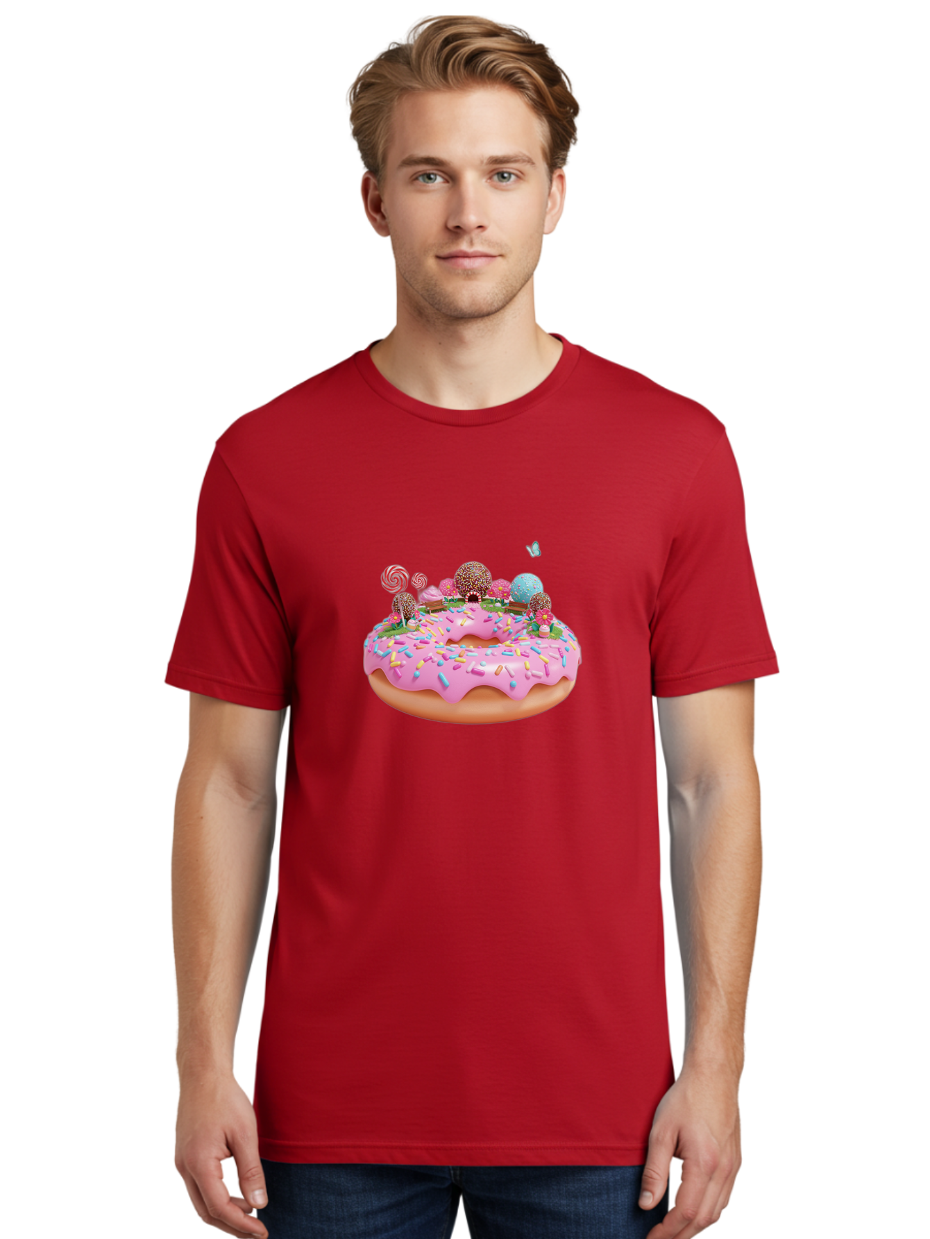 Donut-With-Sprinkles-And-Lollipops Men'S Graphic Tee, 100% Cotton, Comfortable Casual Summer Wear, Machine Washable, Vintage Camera, Old Camera, Antique Camera, Black Camera, Classic Photography, Photography Equipment, Nostalgic Device, Baj436