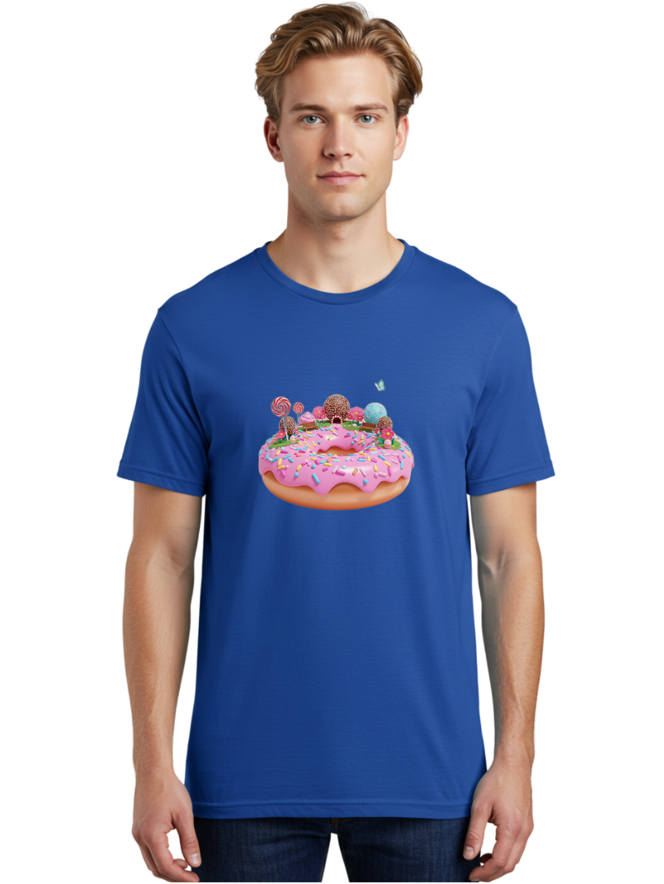 Donut-With-Sprinkles-And-Lollipops Men'S Graphic Tee, 100% Cotton, Comfortable Casual Summer Wear, Machine Washable, Vintage Camera, Old Camera, Antique Camera, Black Camera, Classic Photography, Photography Equipment, Nostalgic Device, Baj436