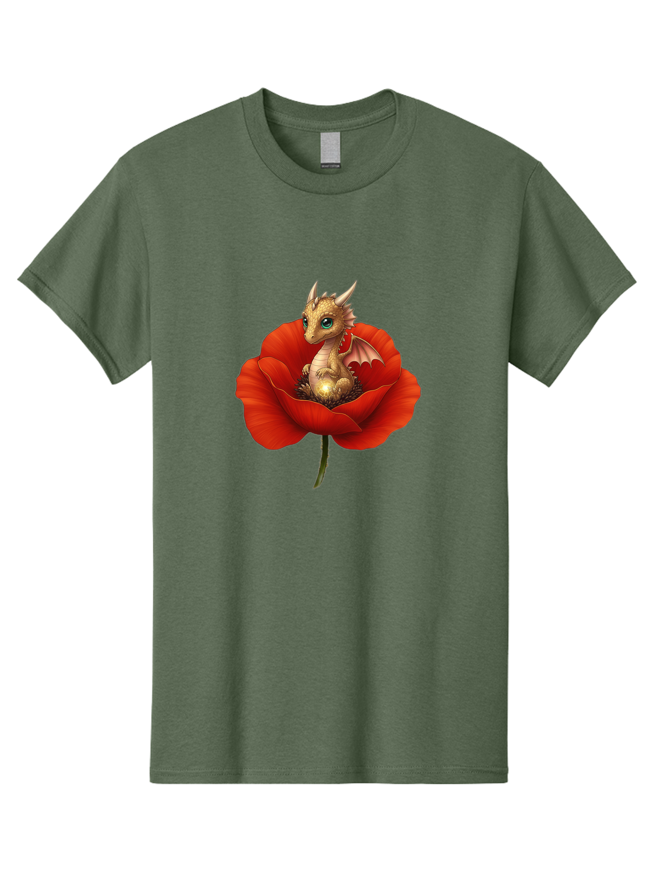 Dragon-In-Poppy-3 Men'S Graphic Tee, 100% Cotton, Comfortable Casual Summer Wear, Machine Washable, Vintage Camera, Old Camera, Antique Camera, Black Camera, Classic Photography, Photography Equipment, Nostalgic Device, Film Camera, Camera Art Baj443