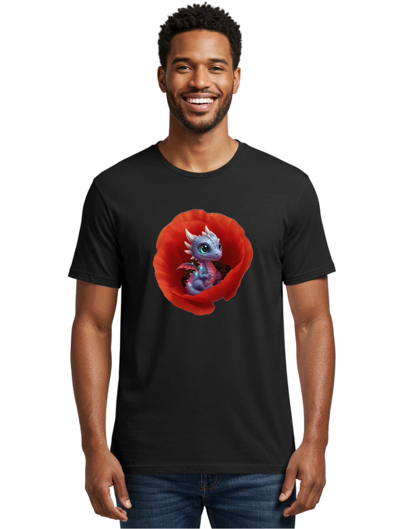Dragon-In-Red-Flower Men'S Graphic Tee, 100% Cotton, Comfortable Casual Summer Wear, Machine Washable, Vintage Camera, Old Camera, Antique Camera, Black Camera, Classic Photography, Photography Equipment, Nostalgic Device, Film Camera, Baj445