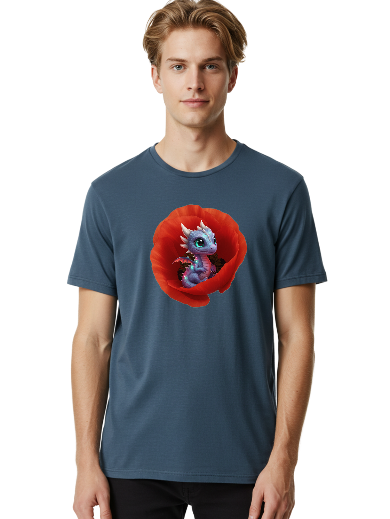 Dragon-In-Red-Flower Men'S Graphic Tee, 100% Cotton, Comfortable Casual Summer Wear, Machine Washable, Vintage Camera, Old Camera, Antique Camera, Black Camera, Classic Photography, Photography Equipment, Nostalgic Device, Film Camera, Baj445