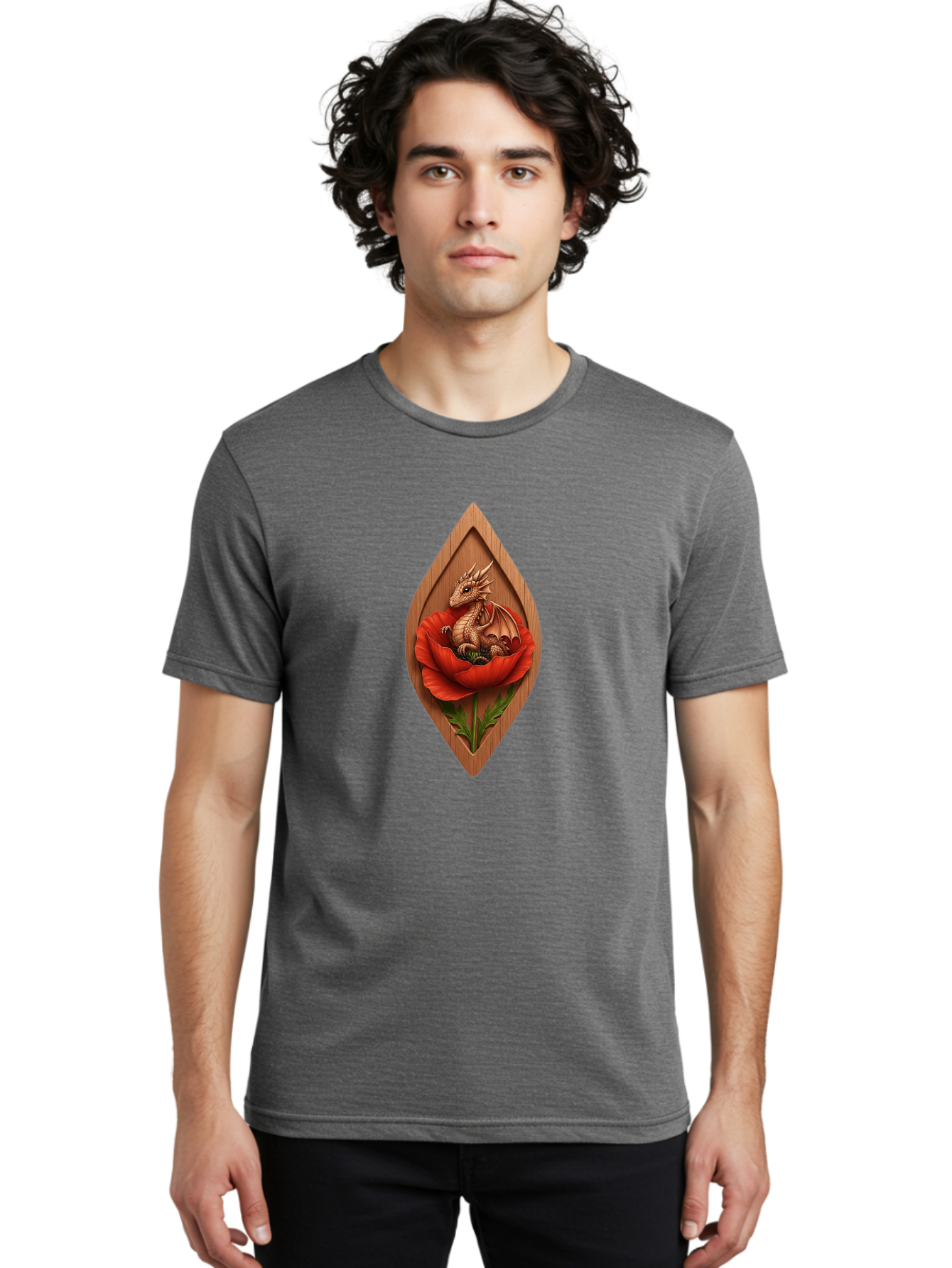 Dragon-In-Red-Poppy Men'S Graphic Tee, 100% Cotton, Comfortable Casual Summer Wear, Machine Washable, Vintage Camera, Old Camera, Antique Camera, Black Camera, Classic Photography, Photography Equipment, Nostalgic Device, Film Camera, Baj446
