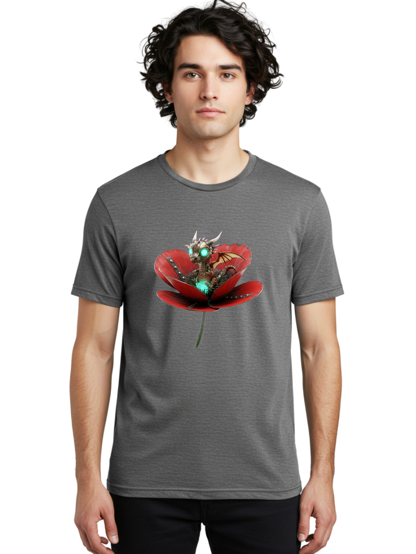 Dragon-In-Red-Tulip Men'S Graphic Tee, 100% Cotton, Comfortable Casual Summer Wear, Machine Washable, Vintage Camera, Old Camera, Antique Camera, Black Camera, Classic Photography, Photography Equipment, Nostalgic Device, Film Camera, Baj447