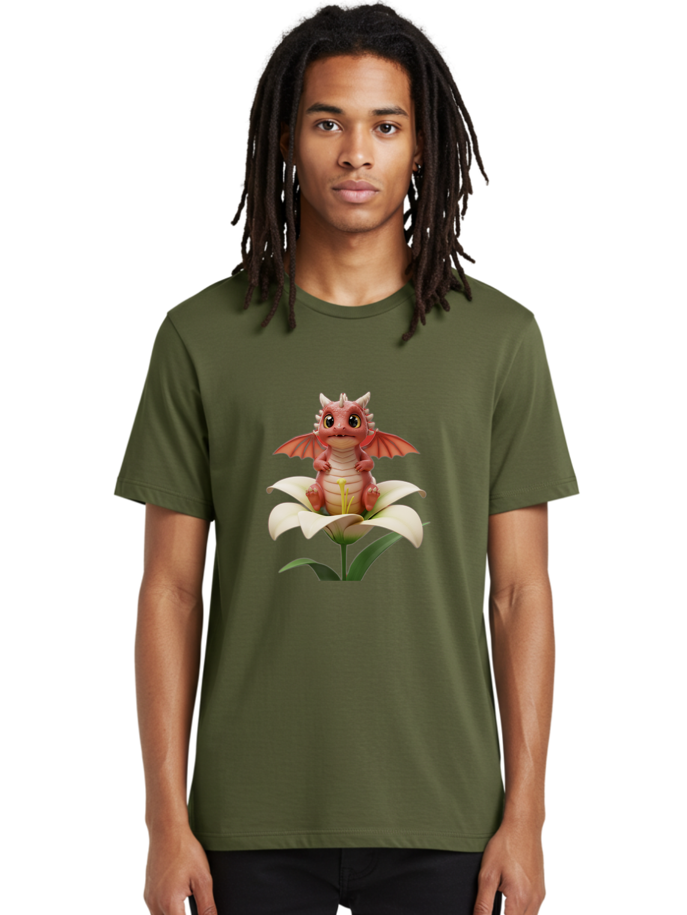 Dragon-On-Flower-1 Men'S Graphic Tee, 100% Cotton, Comfortable Casual Summer Wear, Machine Washable, Vintage Camera, Old Camera, Antique Camera, Black Camera, Classic Photography, Photography Equipment, Nostalgic Device, Film Camera, Baj453