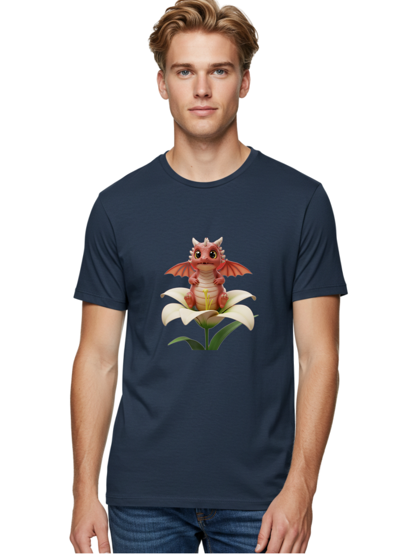 Dragon-On-Flower-1 Men'S Graphic Tee, 100% Cotton, Comfortable Casual Summer Wear, Machine Washable, Vintage Camera, Old Camera, Antique Camera, Black Camera, Classic Photography, Photography Equipment, Nostalgic Device, Film Camera, Baj453