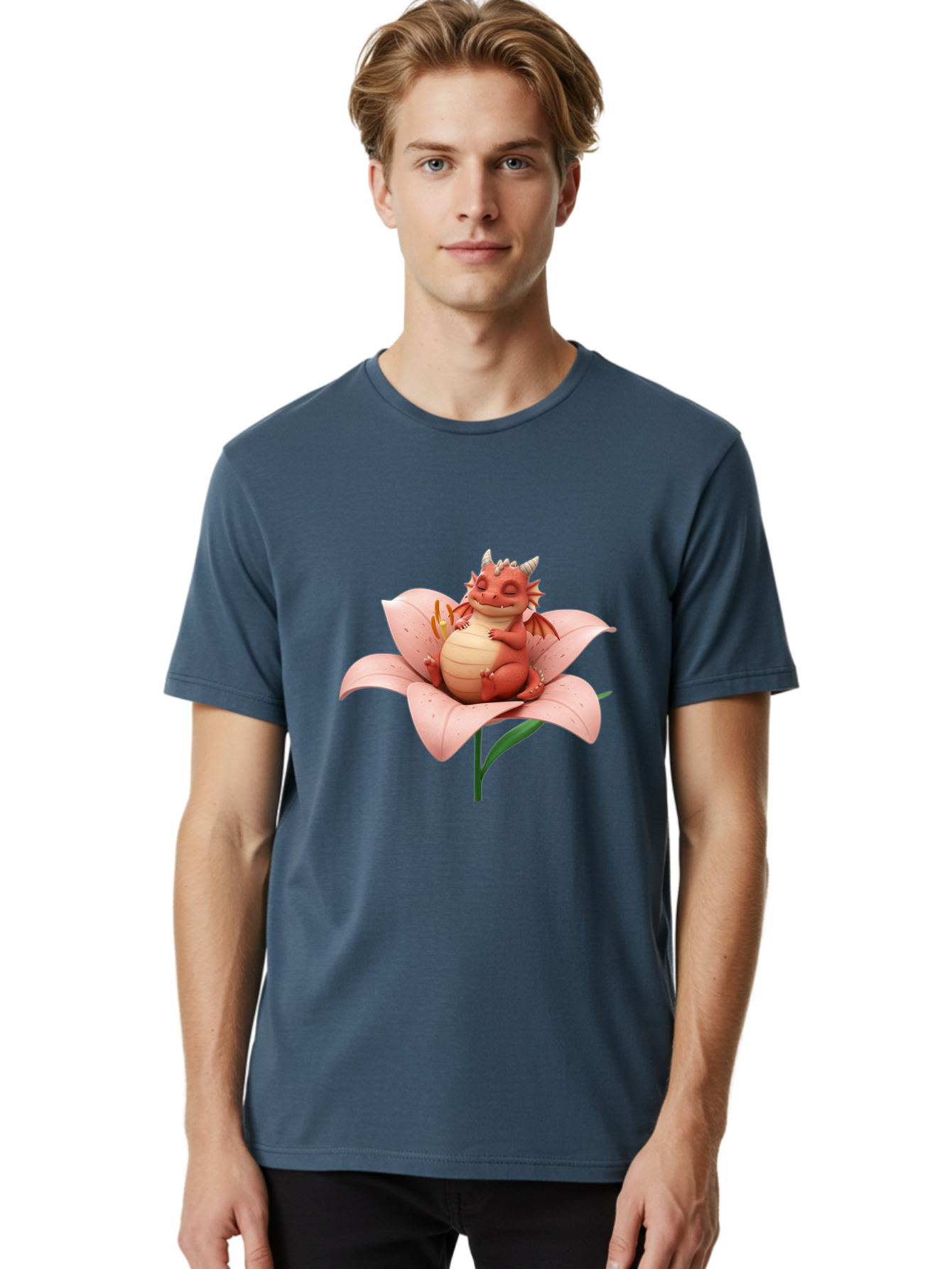 Dragon-On-Flower-2 Men'S Graphic Tee, 100% Cotton, Comfortable Casual Summer Wear, Machine Washable, Vintage Camera, Old Camera, Antique Camera, Black Camera, Classic Photography, Photography Equipment, Nostalgic Device, Film Camera, Baj454