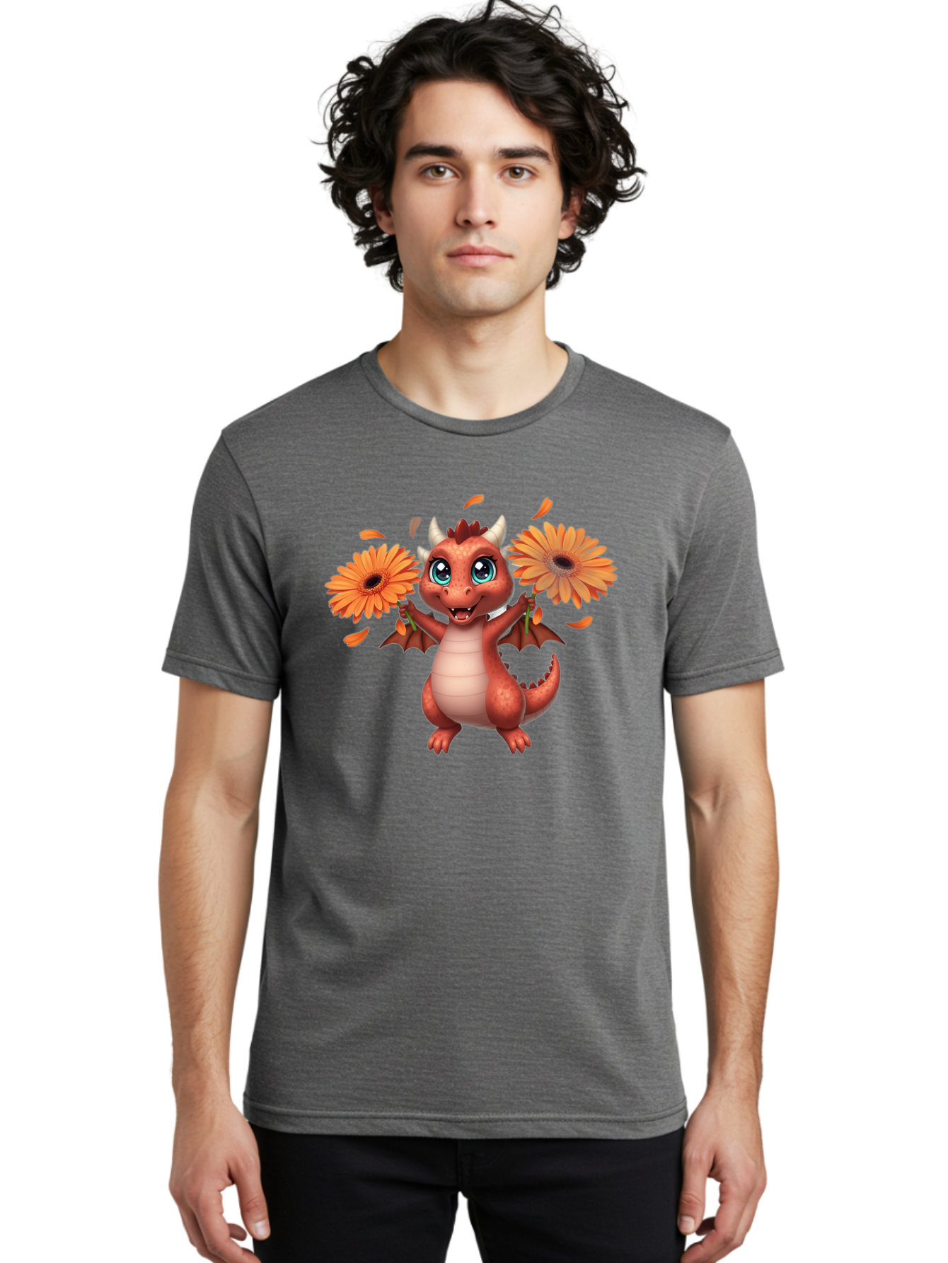 Dragon-With-Flowers Men'S Graphic Tee, 100% Cotton, Comfortable Casual Summer Wear, Machine Washable, Vintage Camera, Old Camera, Antique Camera, Black Camera, Classic Photography, Photography Equipment, Nostalgic Device, Film Camera, Baj458
